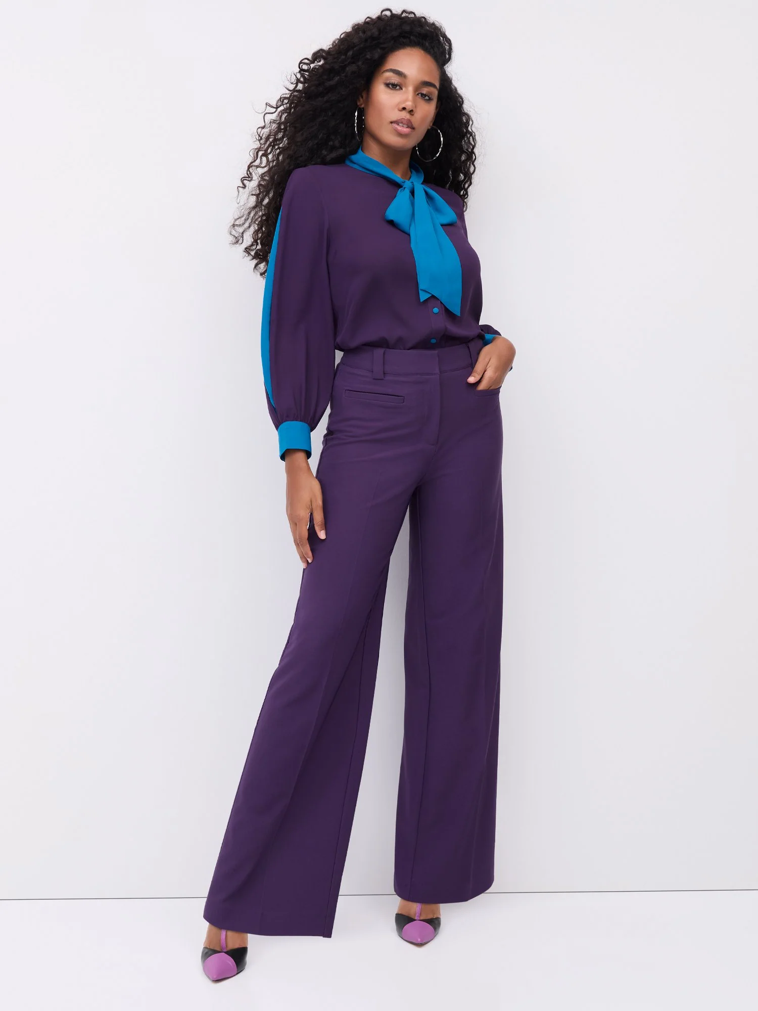 Petite High-Waisted Wide-Leg Pant - Premium Stretch - Image 21