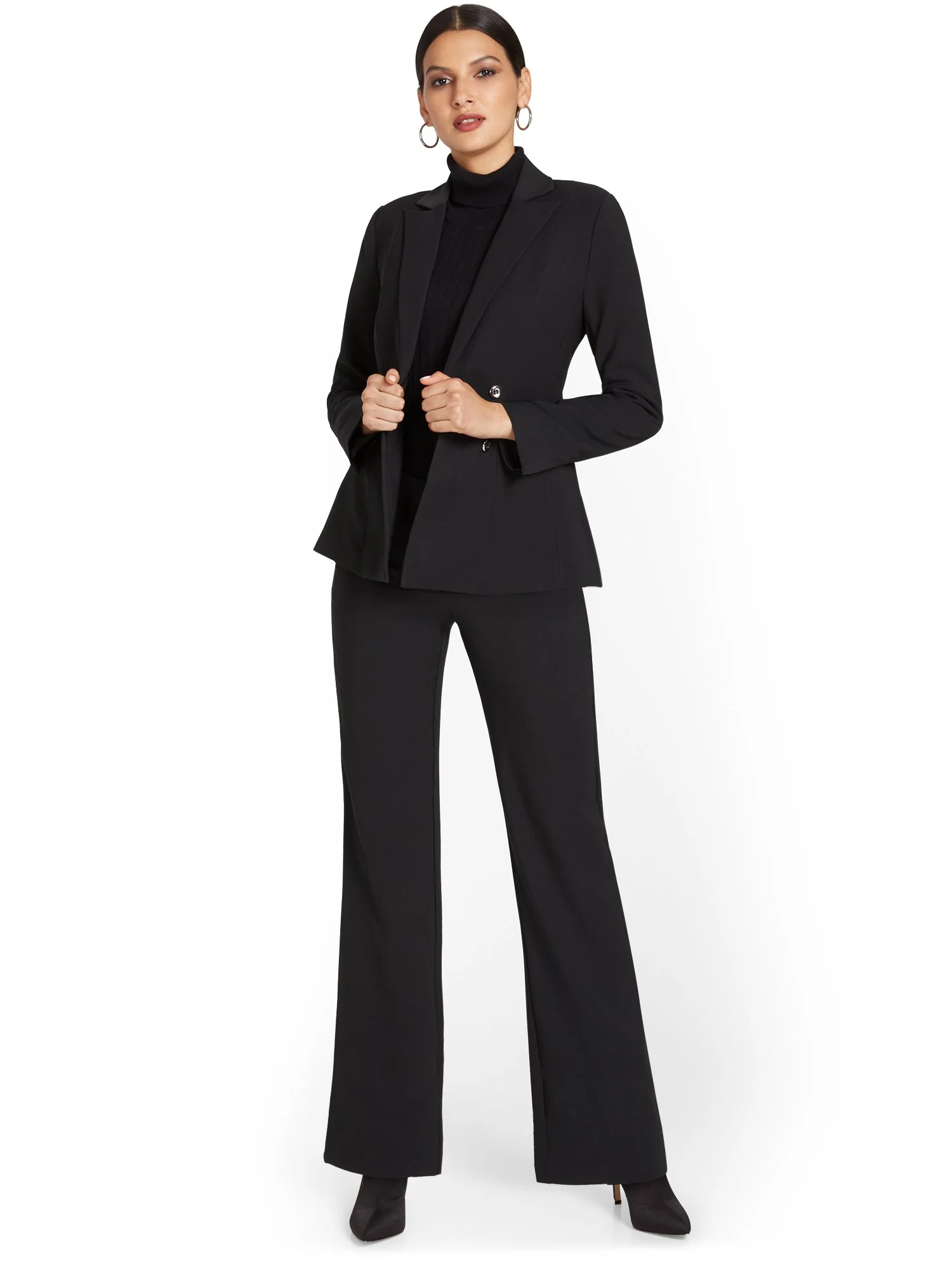 Petite High-Waisted Wide-Leg Pant - Premium Stretch - Image 4