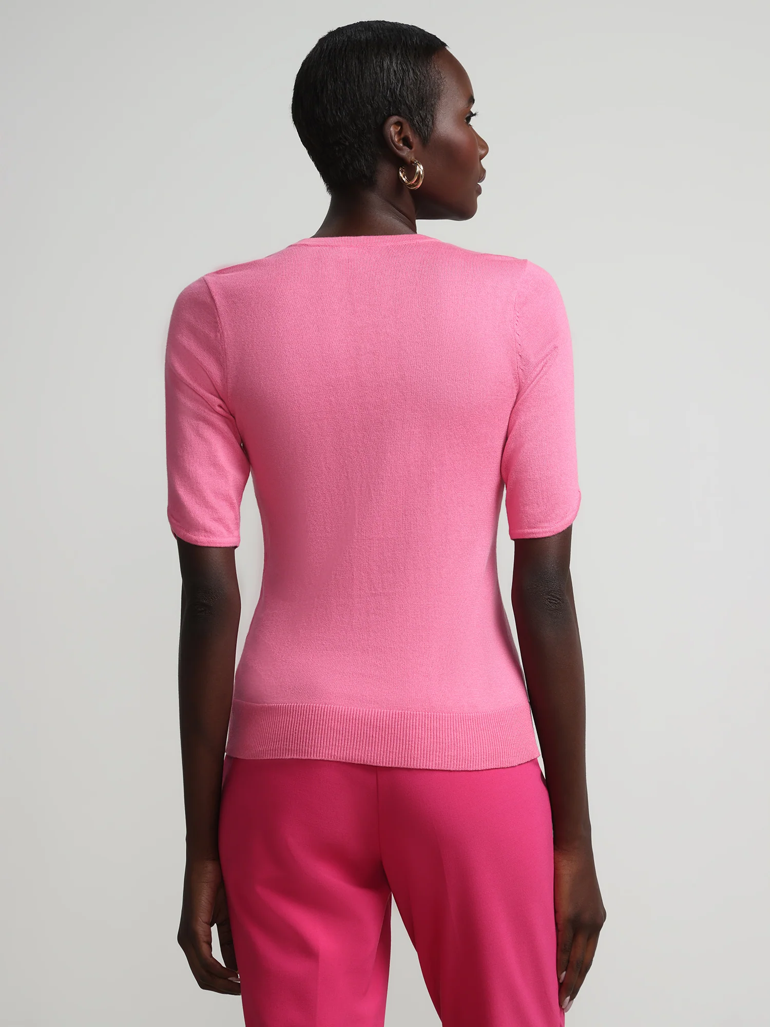 Petite Jeweled-Button Chelsea Crewneck Cardigan - Image 39