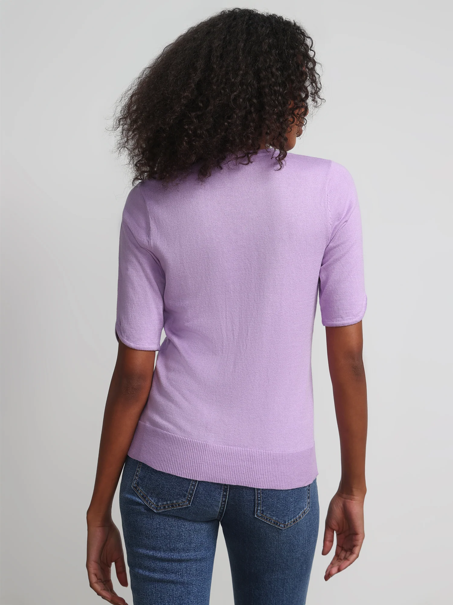 Petite Jeweled-Button Chelsea Crewneck Cardigan - Image 44