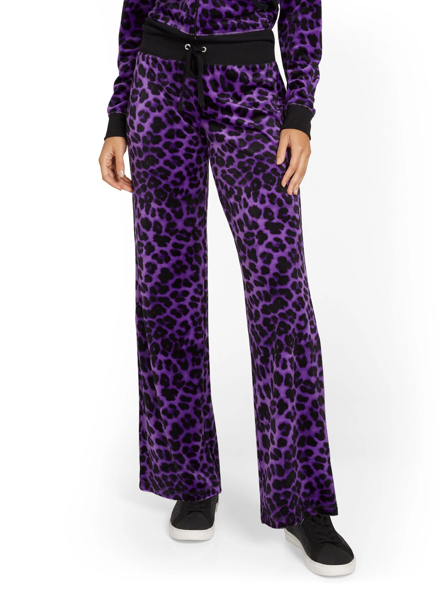 Petite Leopard-Print Velour Straight-Leg Pant - Dreamy Velour Collection - Image 6
