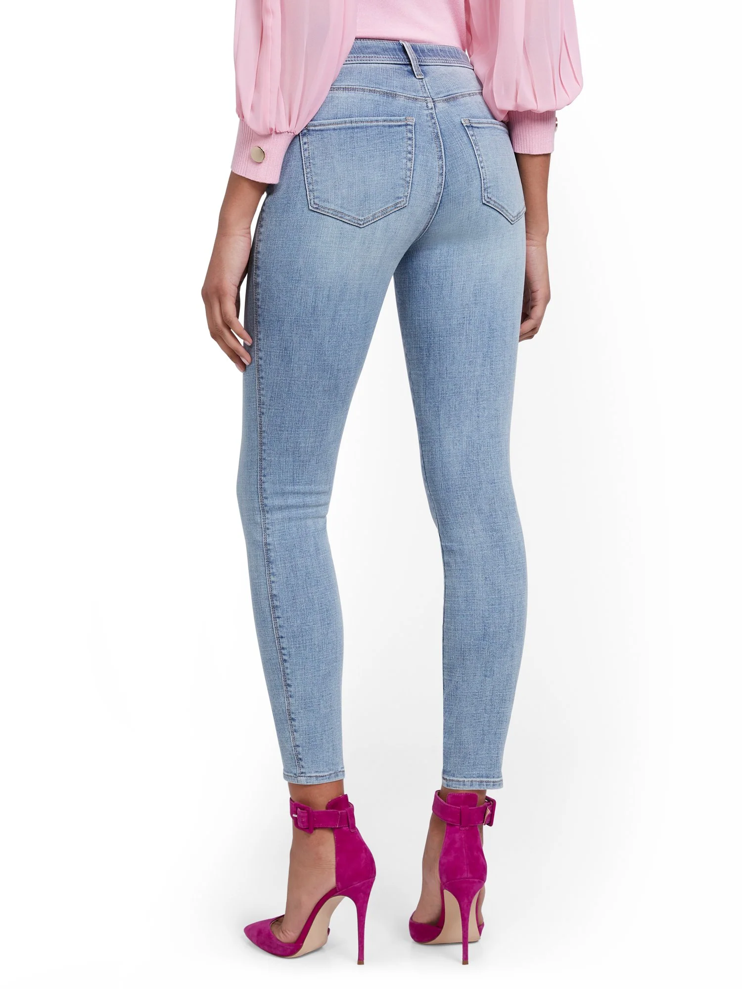 Petite Lexi High-Waisted Super-Skinny Ankle Jeans - Blue Love - Image 3