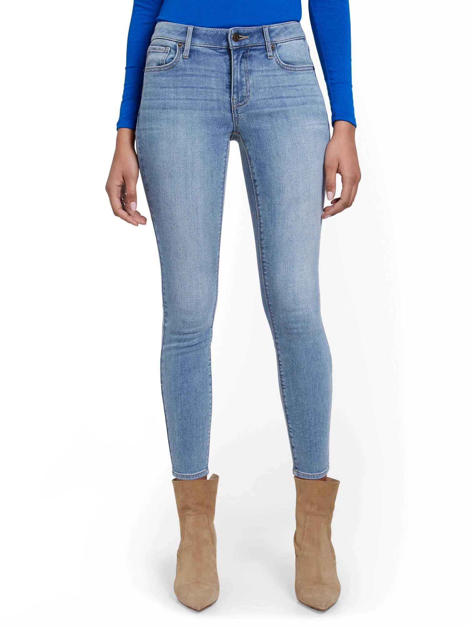 Petite Lexi Mid-Rise Super-Skinny Ankle Jeans - Blue Rock - Image 5