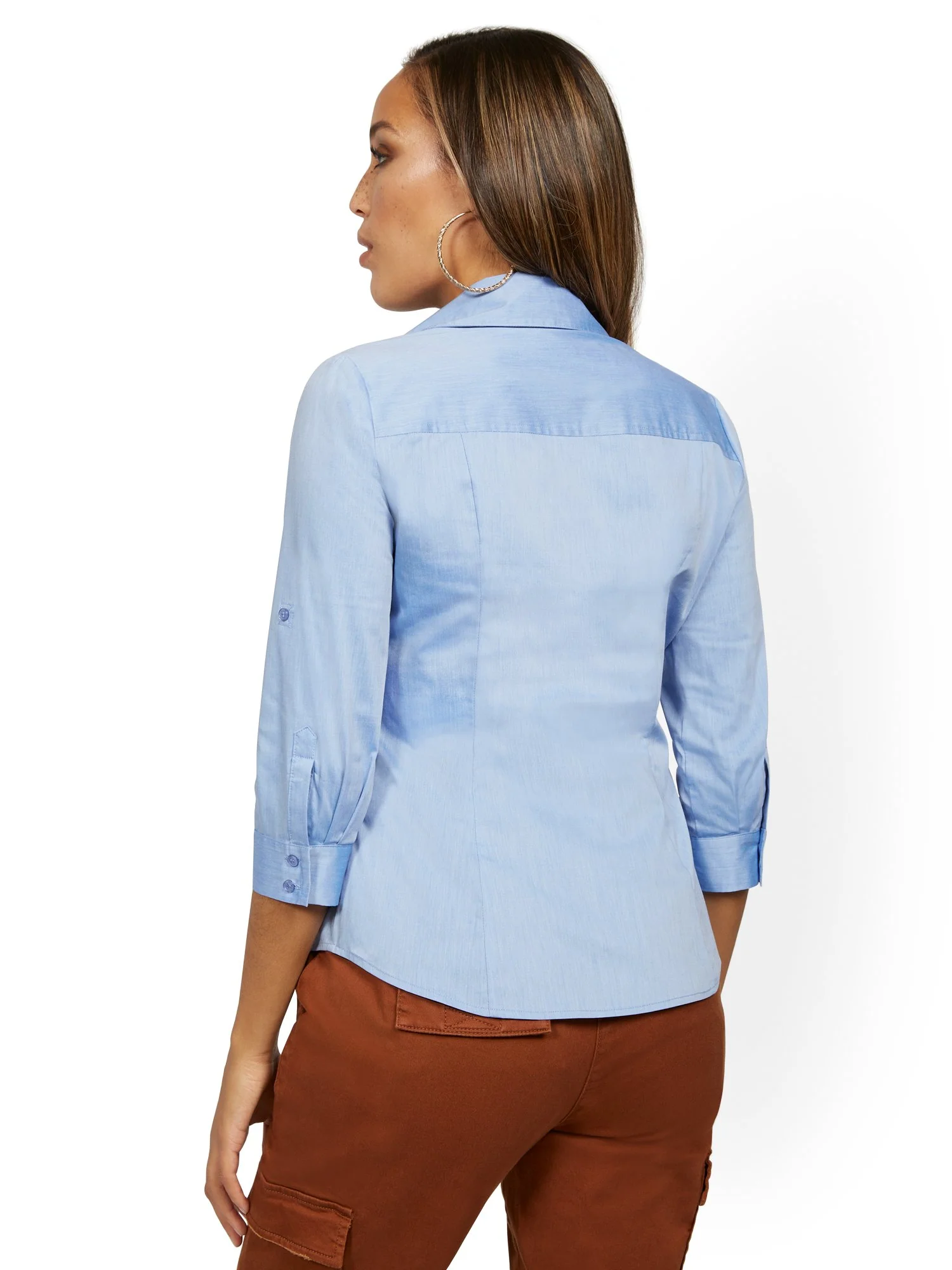 Petite Madison 3/4-Sleeve Stretch Shirt - 7th Avenue - Image 27