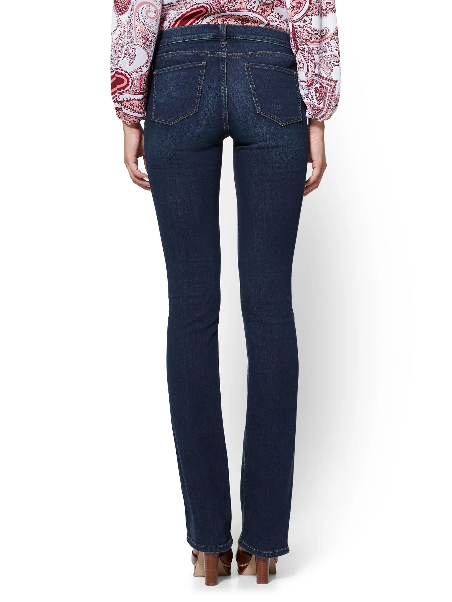 Petite Mid-Rise Bootcut Jeans - Highland Blue - Image 3