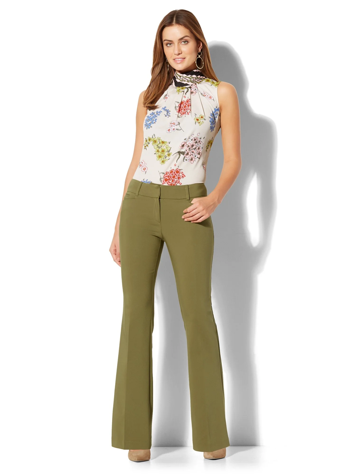 Petite Mid-Rise Bootcut Pant - All-Season Stretch - 7th Avenue - Image 18