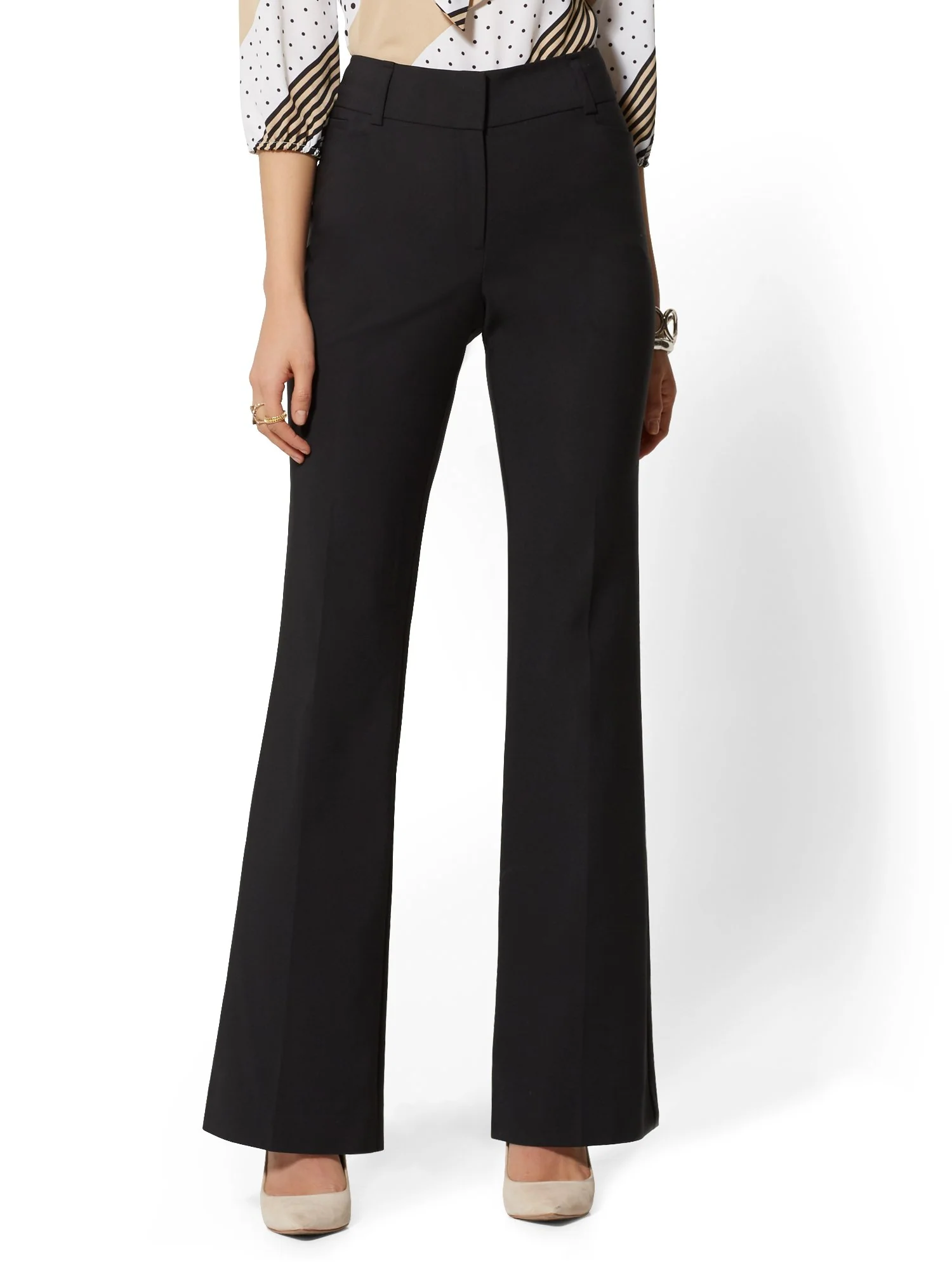 Petite Mid-Rise Bootcut Pant - All-Season Stretch - 7th Avenue - Image 2