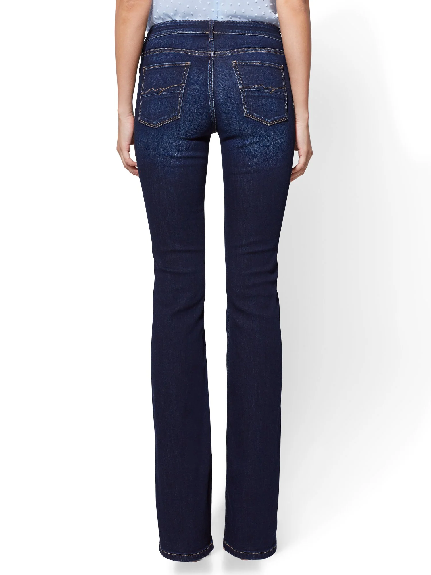 Petite Mid-Rise Curvy Bootcut Jeans - Image 3