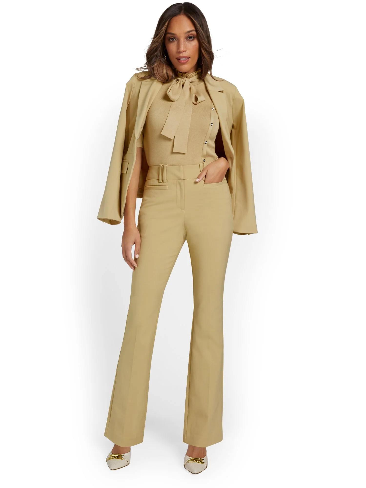 Petite Mid-Rise Modern Bootcut Pant - All-Season Stretch - Image 8