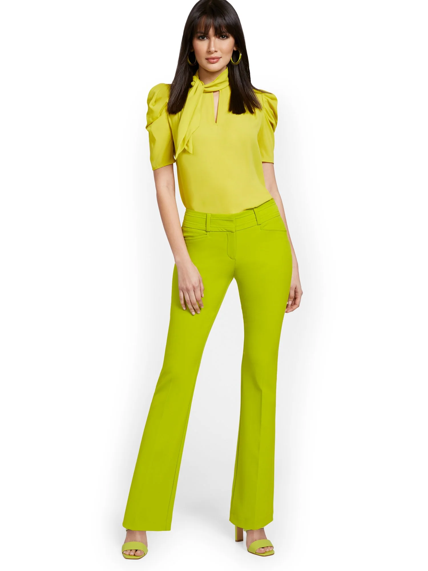 Petite Mid-Rise Modern Fit Barely Bootcut Pant - Essential Stretch - Image 8