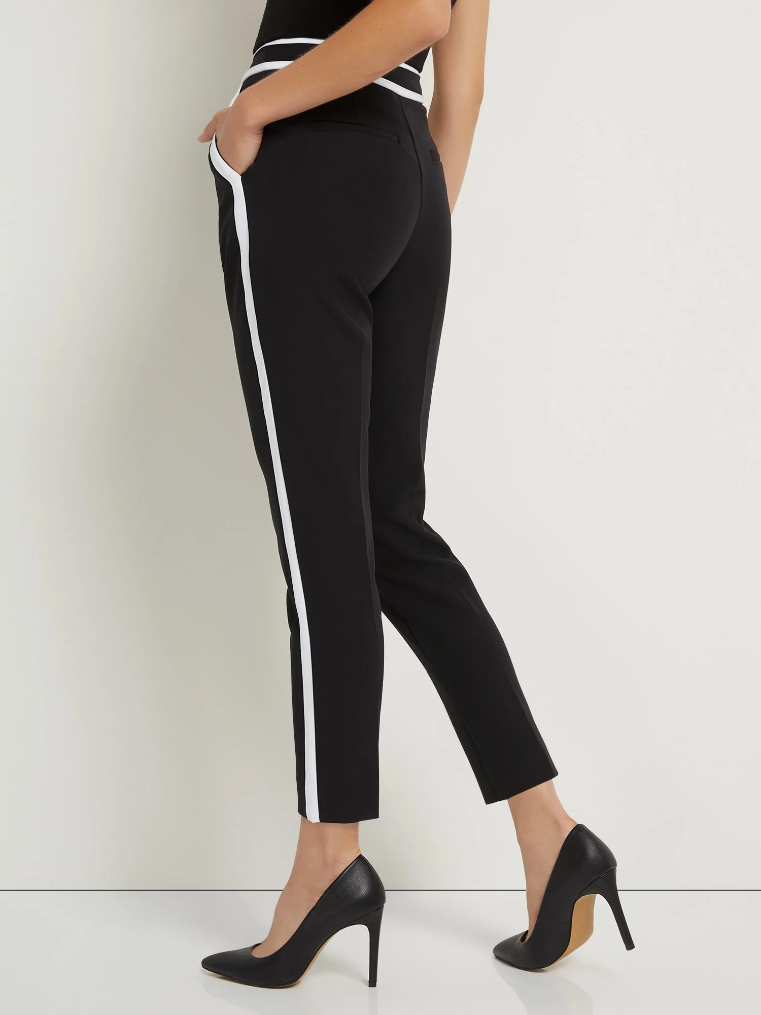 Petite Mid-Rise Side-Stripe Ankle Pant - Image 3