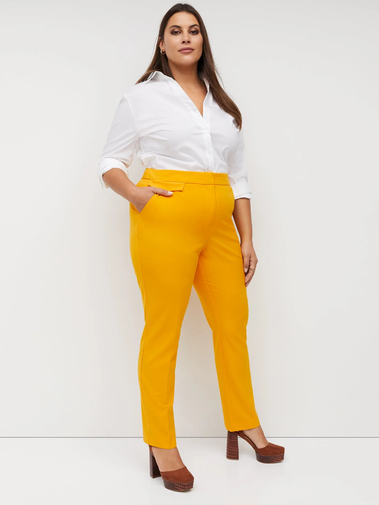 Petite Mid-Rise Slim-Leg Pant - Essential Stretch - Image 13
