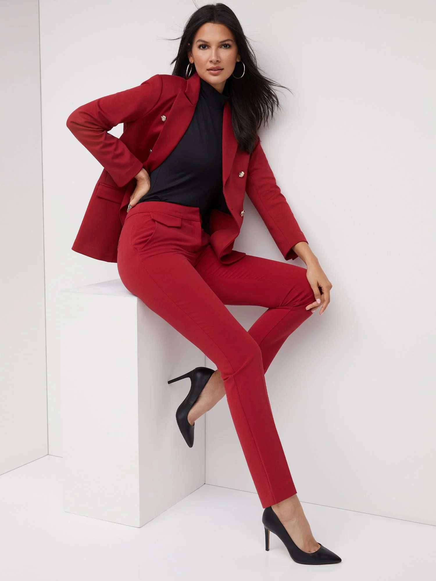Petite Mid-Rise Slim-Leg Pant - Essential Stretch - Image 21