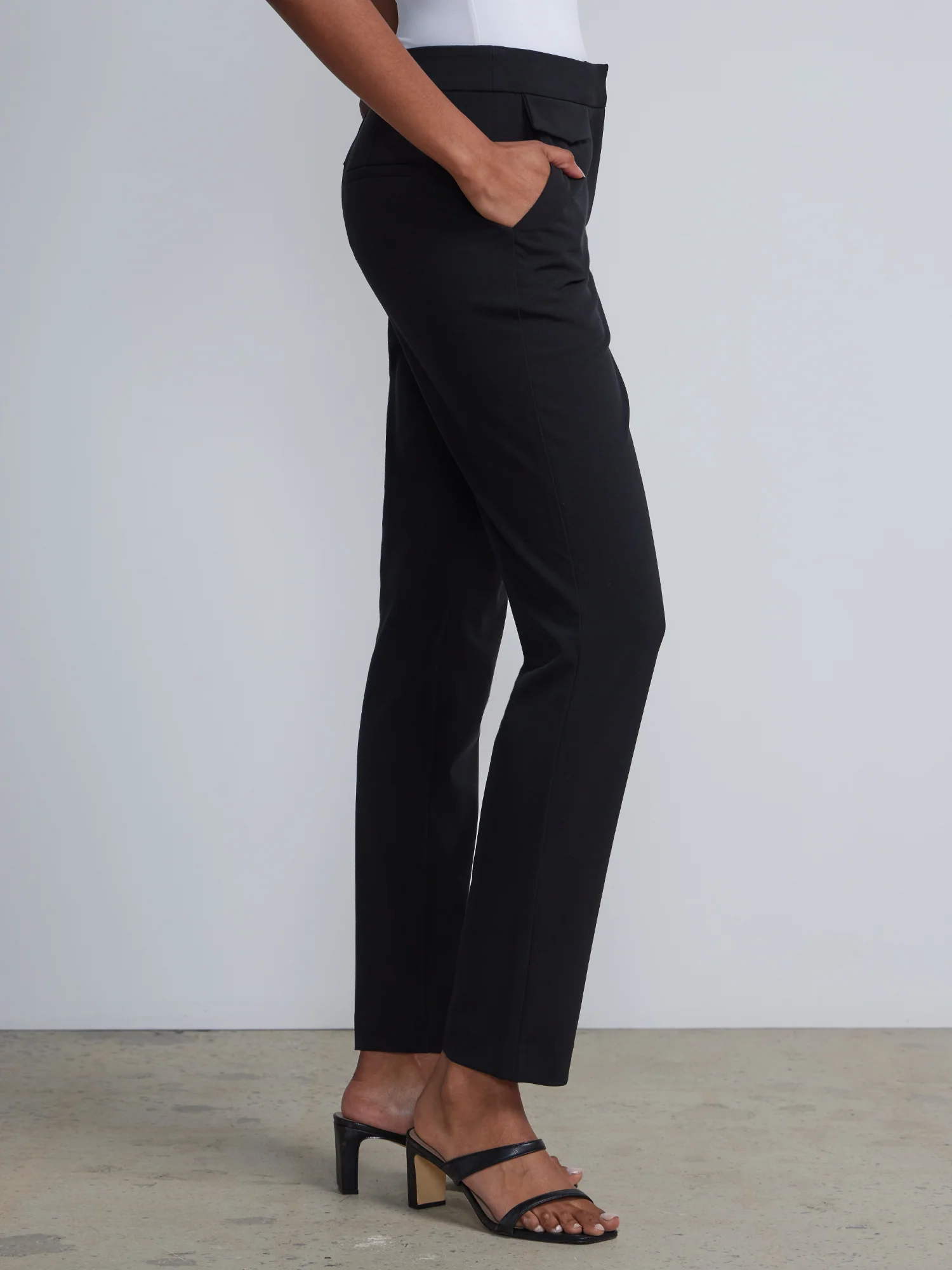 Petite Mid-Rise Slim-Leg Pant - Essential Stretch - Image 3