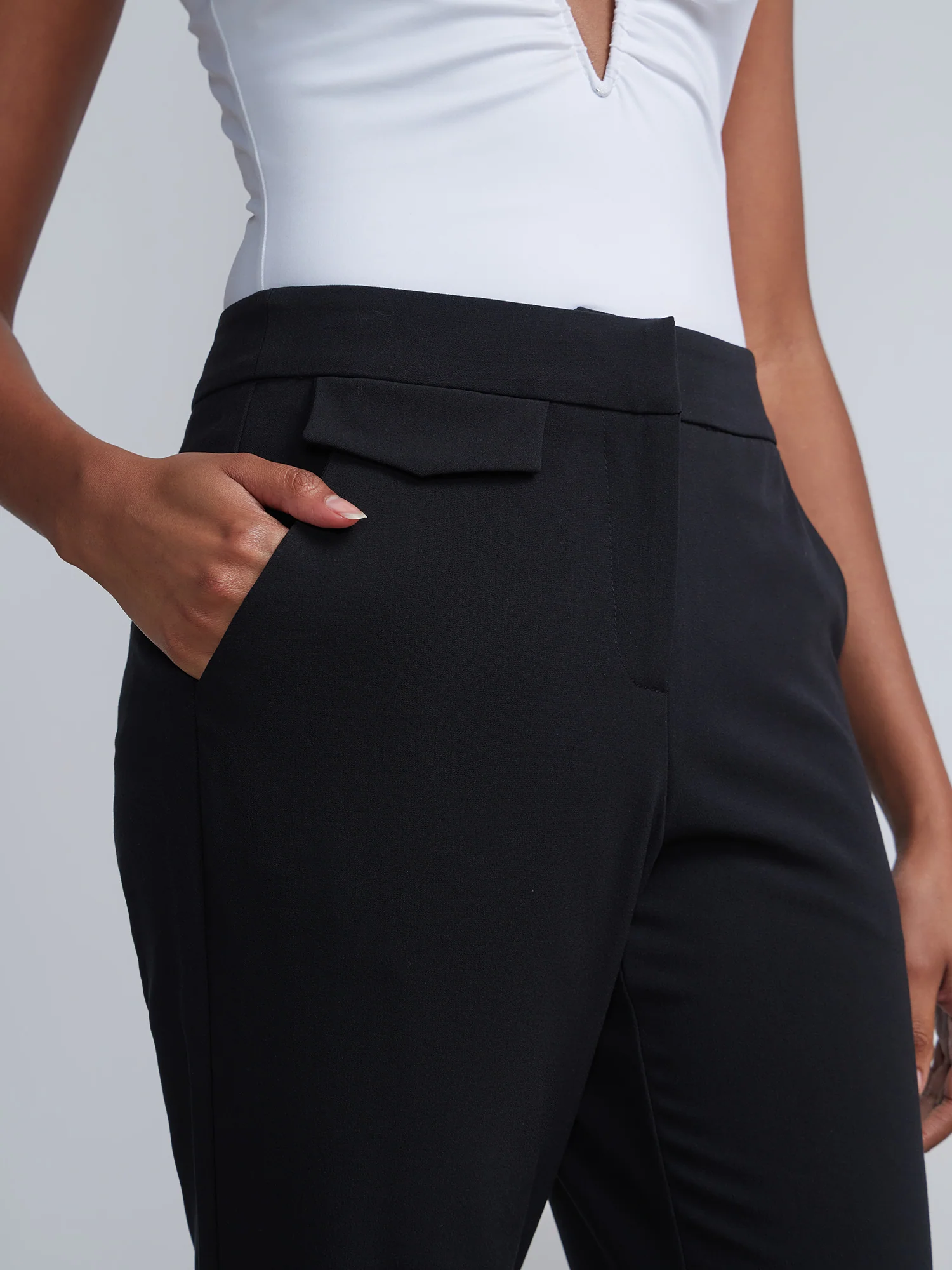 Petite Mid-Rise Slim-Leg Pant - Essential Stretch - Image 5