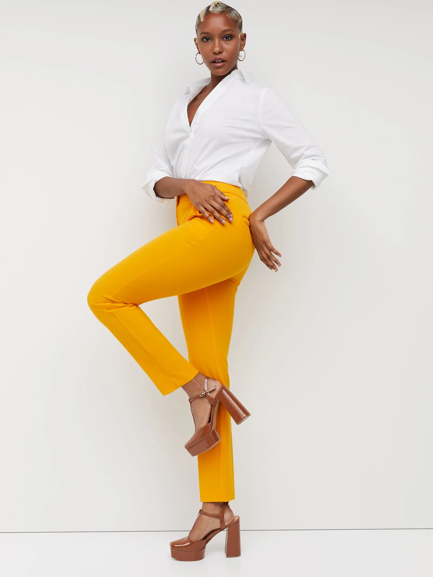 Petite Mid-Rise Slim-Leg Pant - Essential Stretch - Image 9
