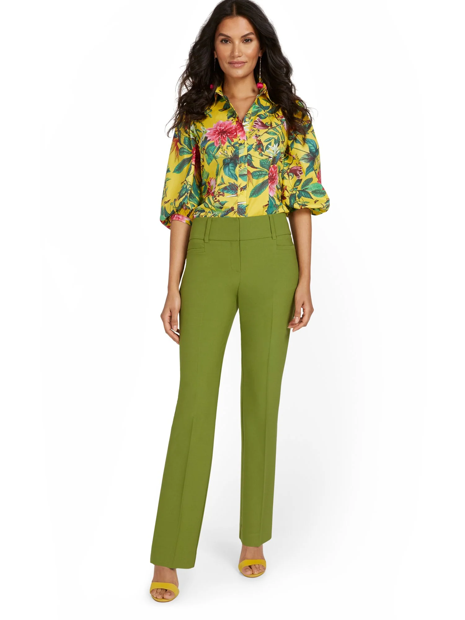 Petite Mid-Rise Straight-Leg Pant - Essential Stretch - 7th Avenue - Image 24