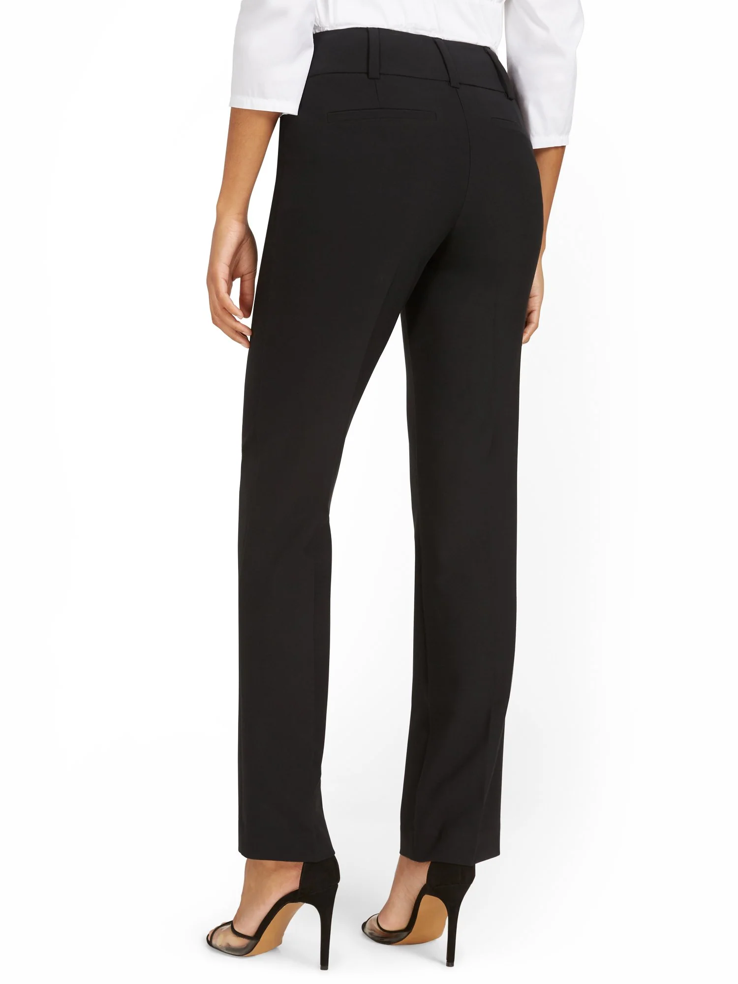 Petite Mid-Rise Straight-Leg Pant - Essential Stretch - 7th Avenue - Image 3