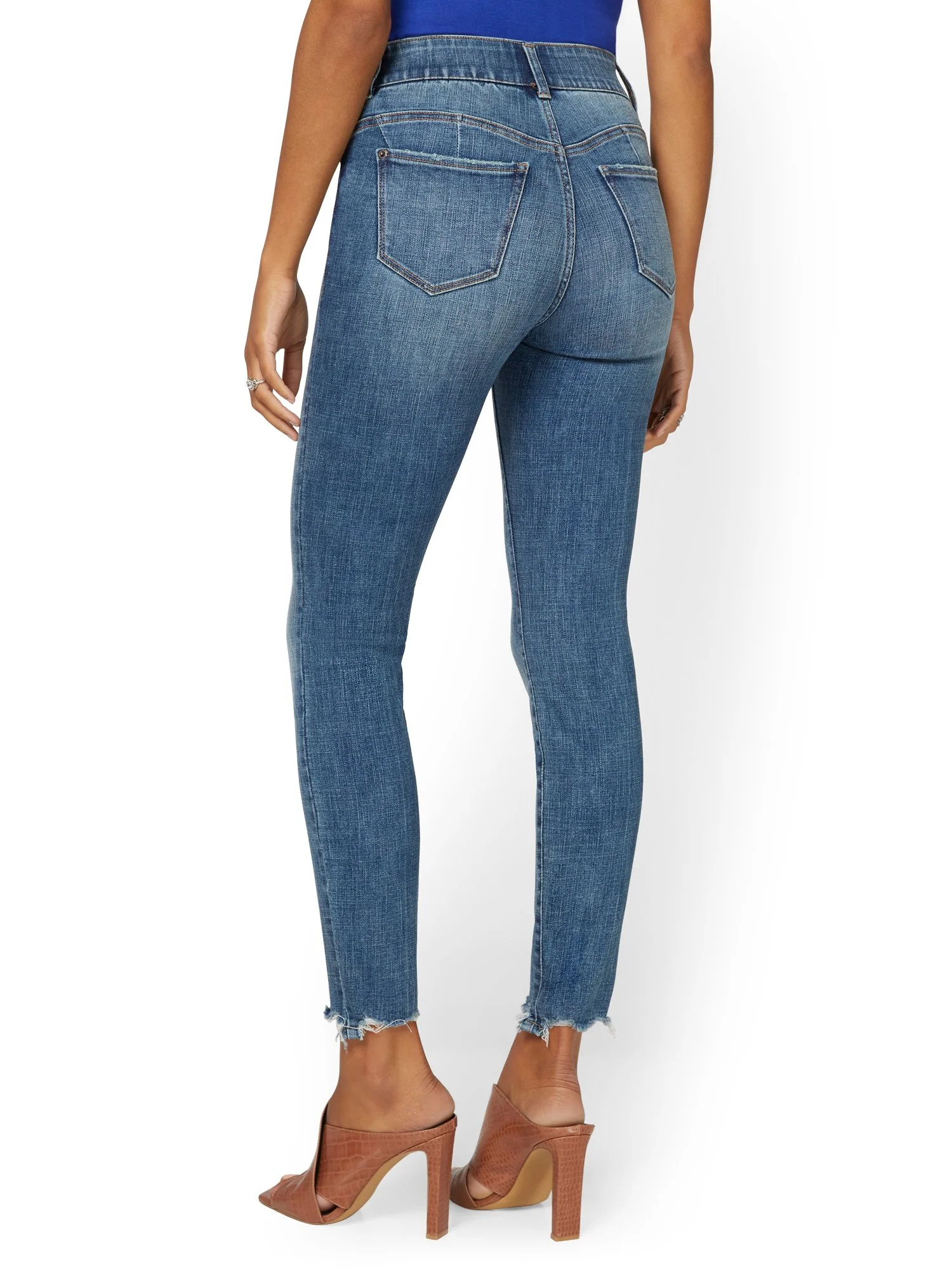 Petite Mya Curvy High-Waisted Super-Skinny Jeans - Medium Wash - Image 3