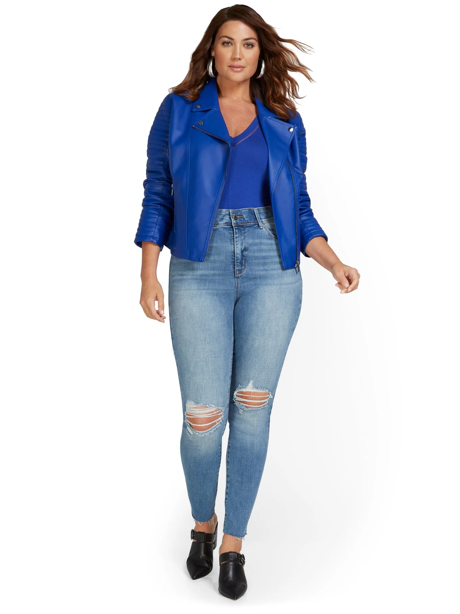Petite Mya Curvy Ultra High-Waisted Super-Skinny Boost Jeans - Lindsay Wash - Image 2
