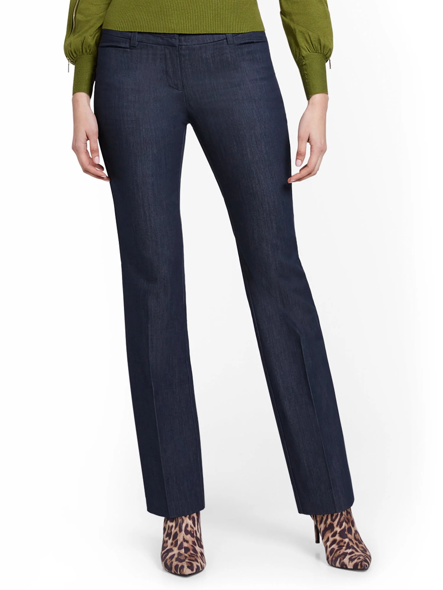 Petite Navy Straight-Leg Pant - Image 2