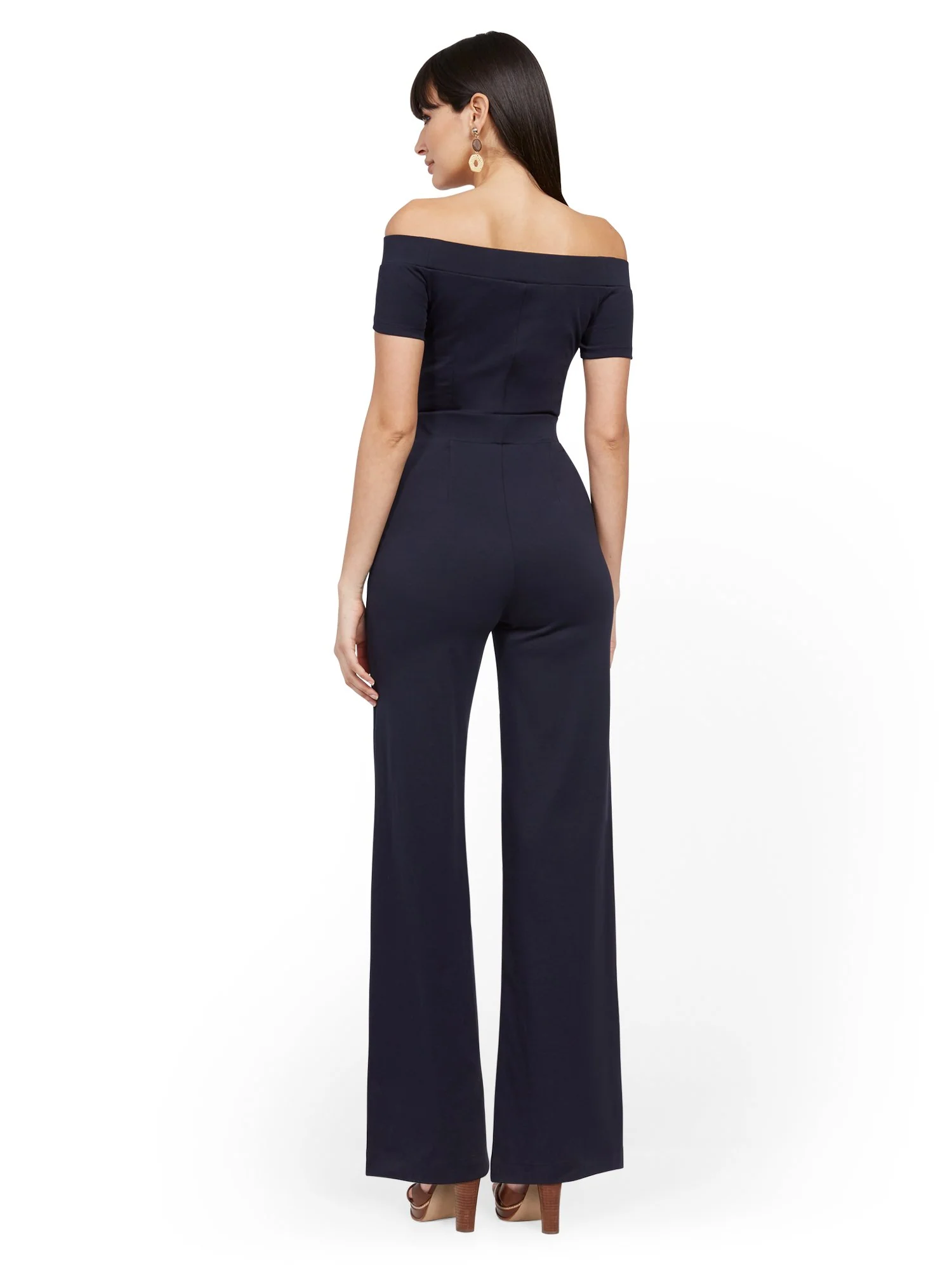 Petite Off-The-Shoulder Cotton Jumpsuit - Image 6