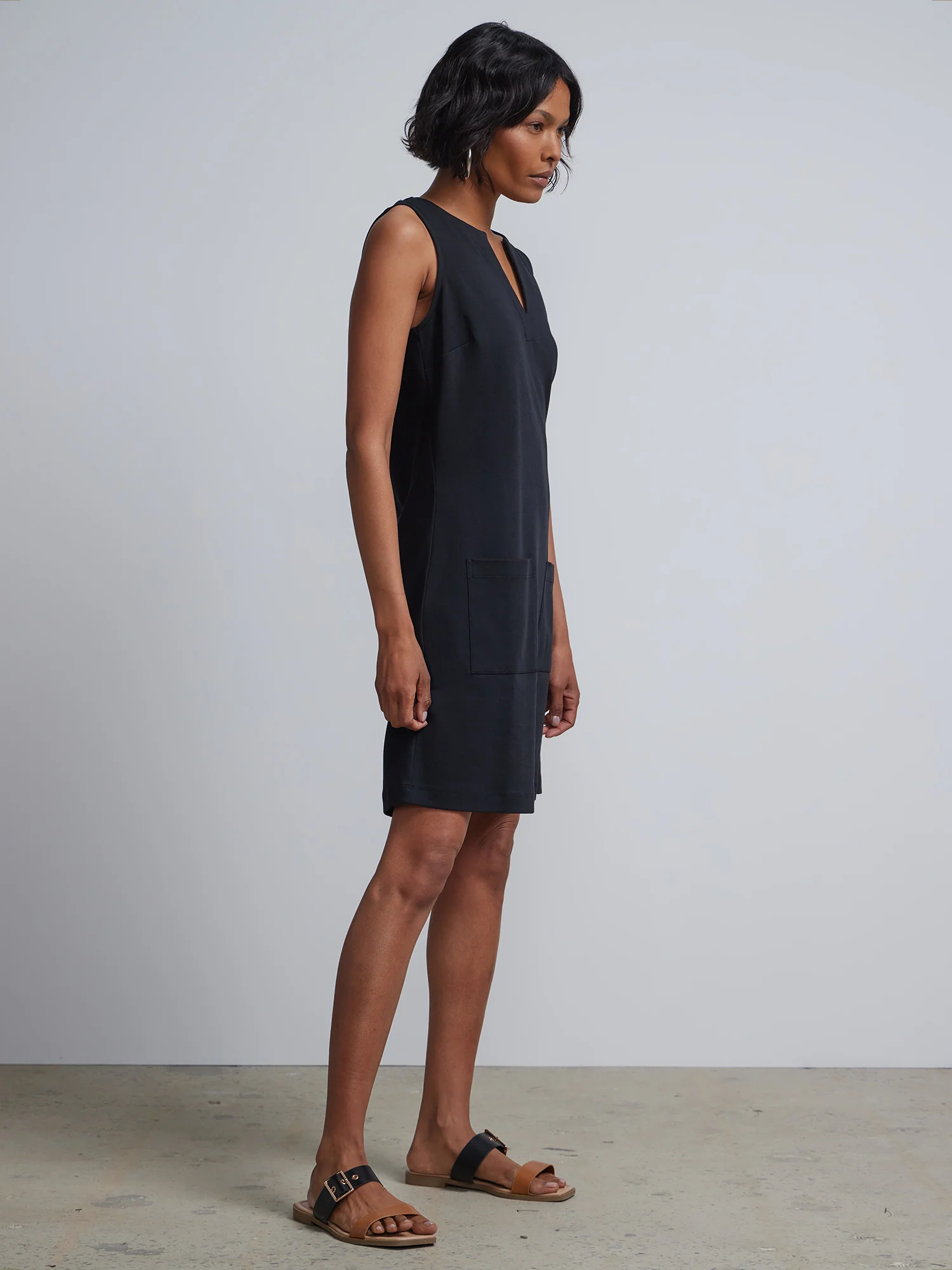 Petite Patch-Pocket Shift Dress - City Knits - Image 2