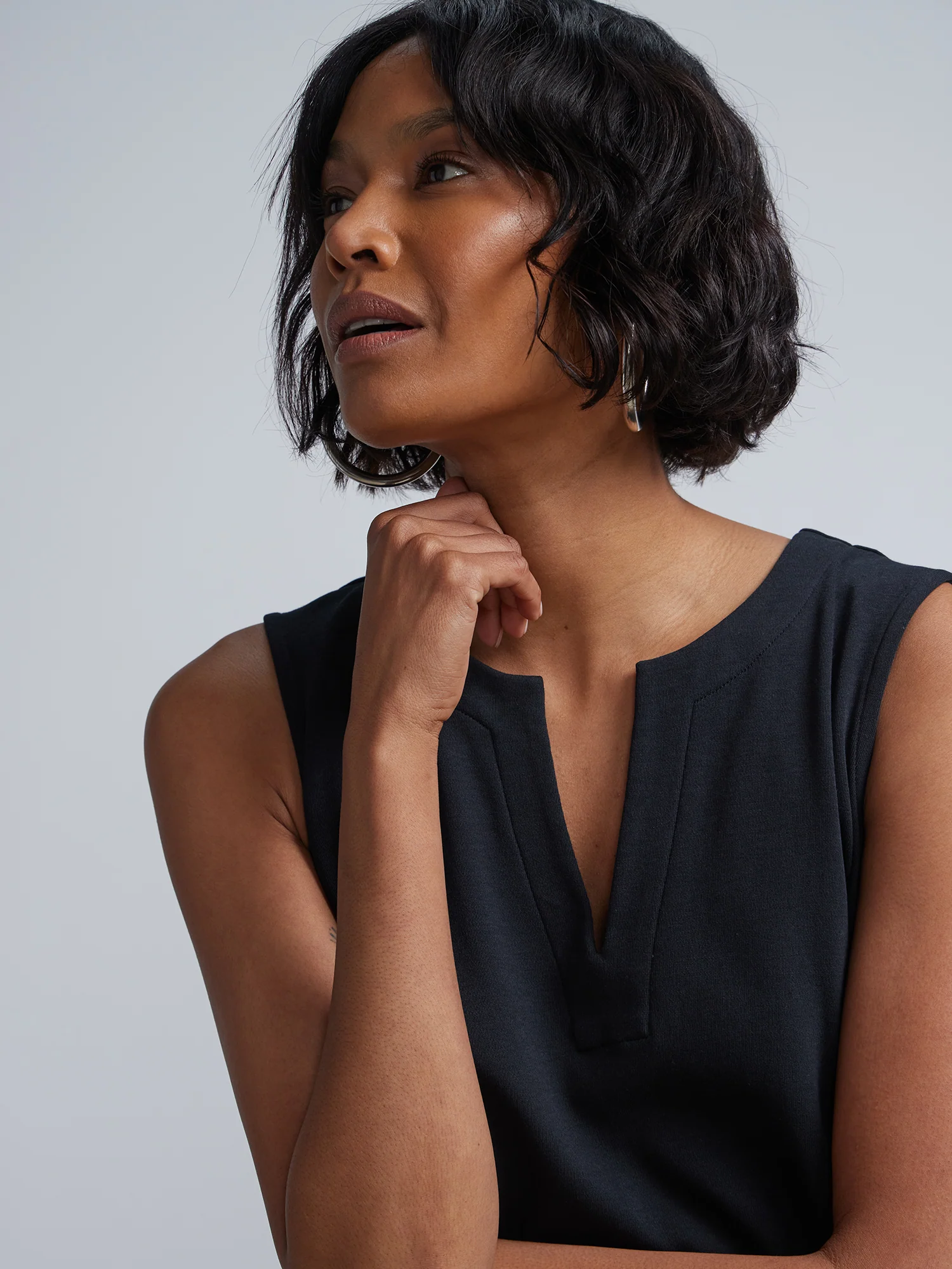 Petite Patch-Pocket Shift Dress - City Knits - Image 4
