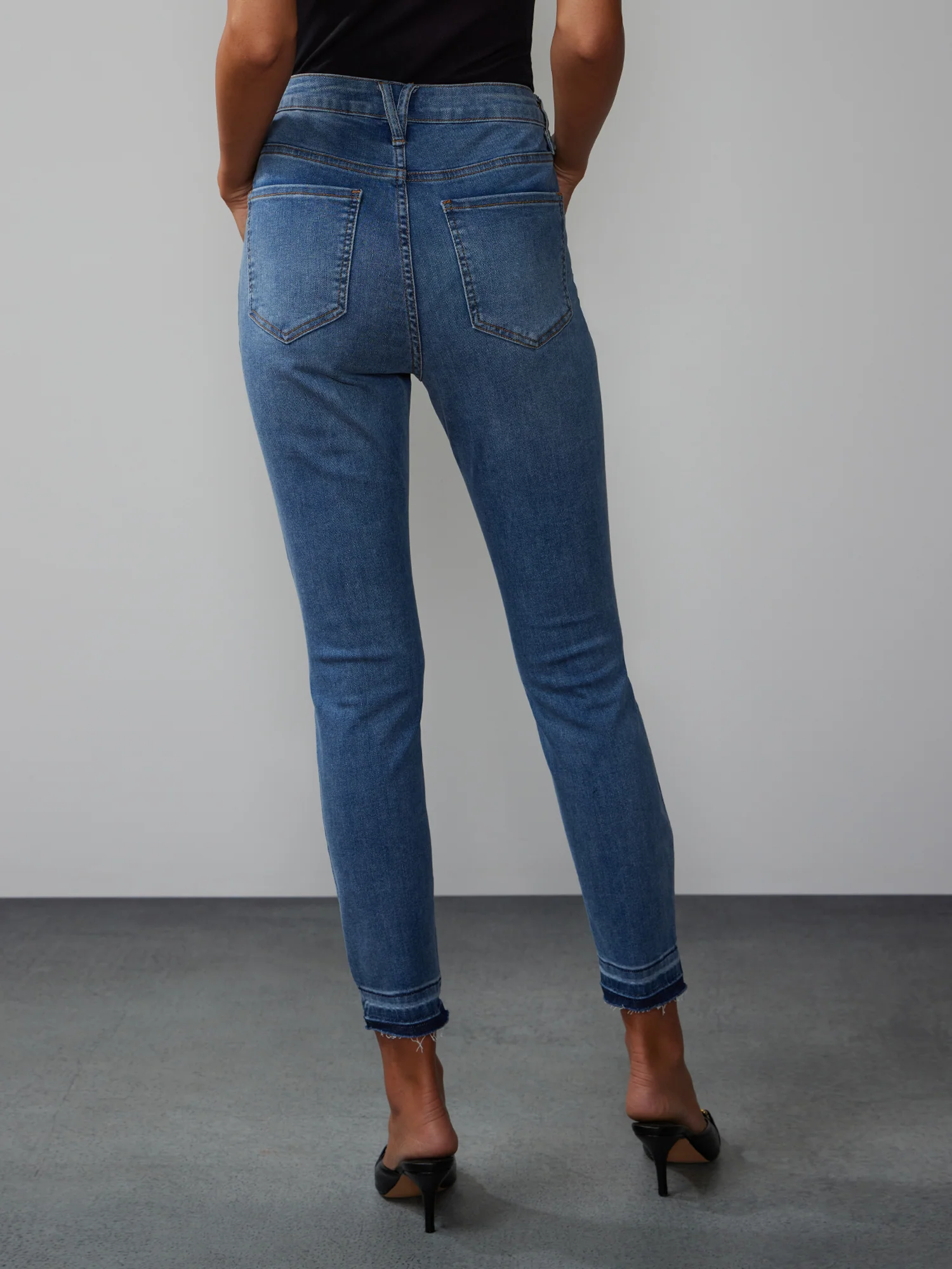 Petite Perfect Fit Distressed Skinny Ankle Jeans - Image 3