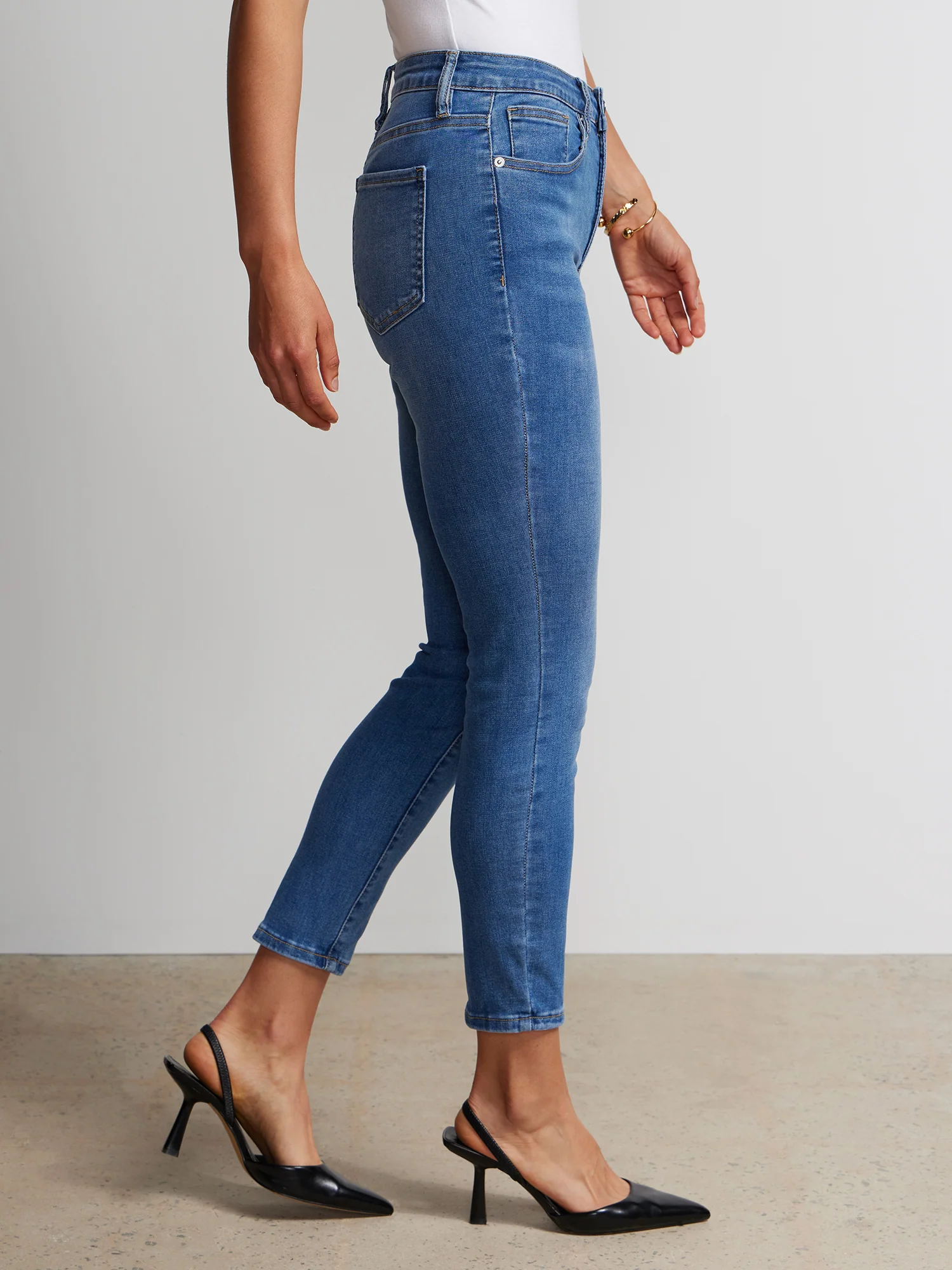 Petite Perfect Fit Mid Rise Ankle Skinny Jeans - Image 2