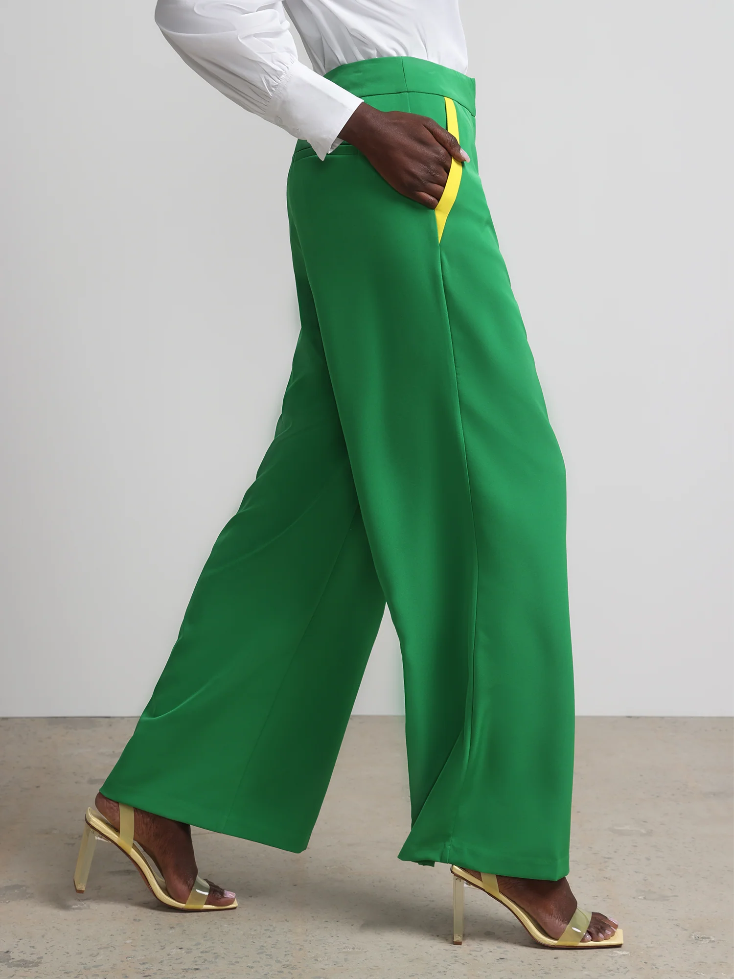 Petite Piped-Pocket Wide-Leg Pant - Image 2