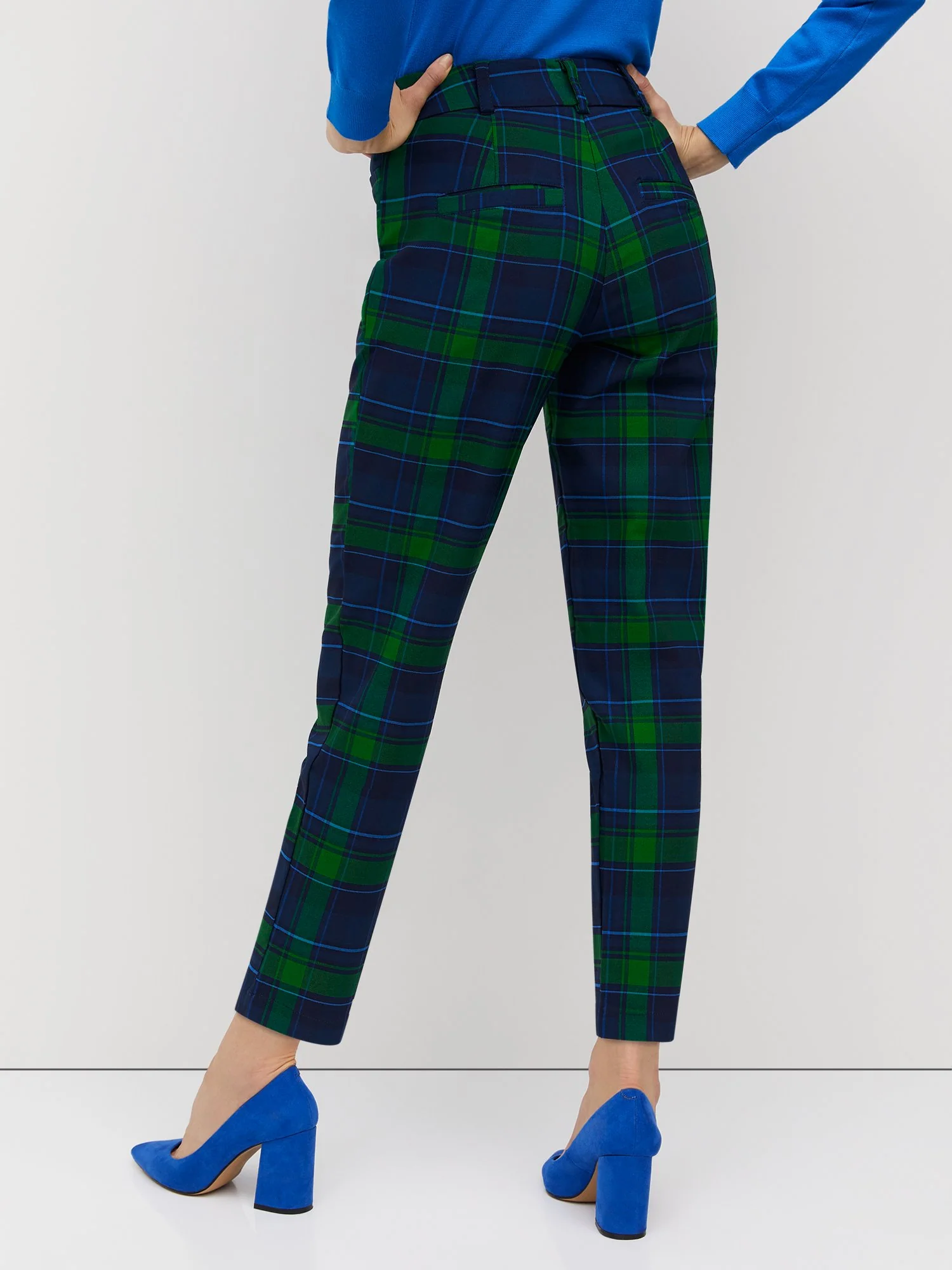 Petite Plaid Modern Slim-Leg Ankle Pant - Image 3