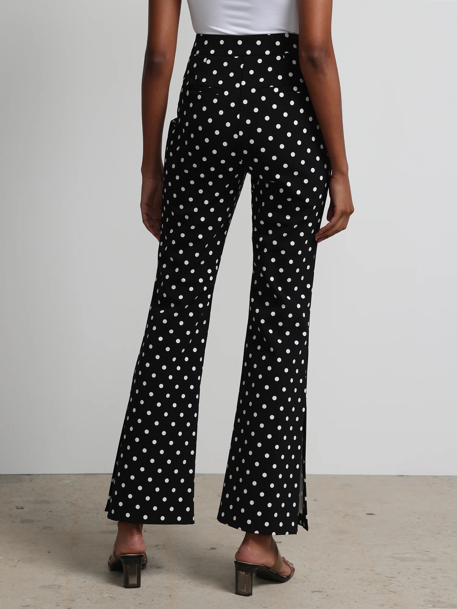 Petite Polka-Dot High-Waisted Straight-Leg Pant - Fit To Flatter - Image 3