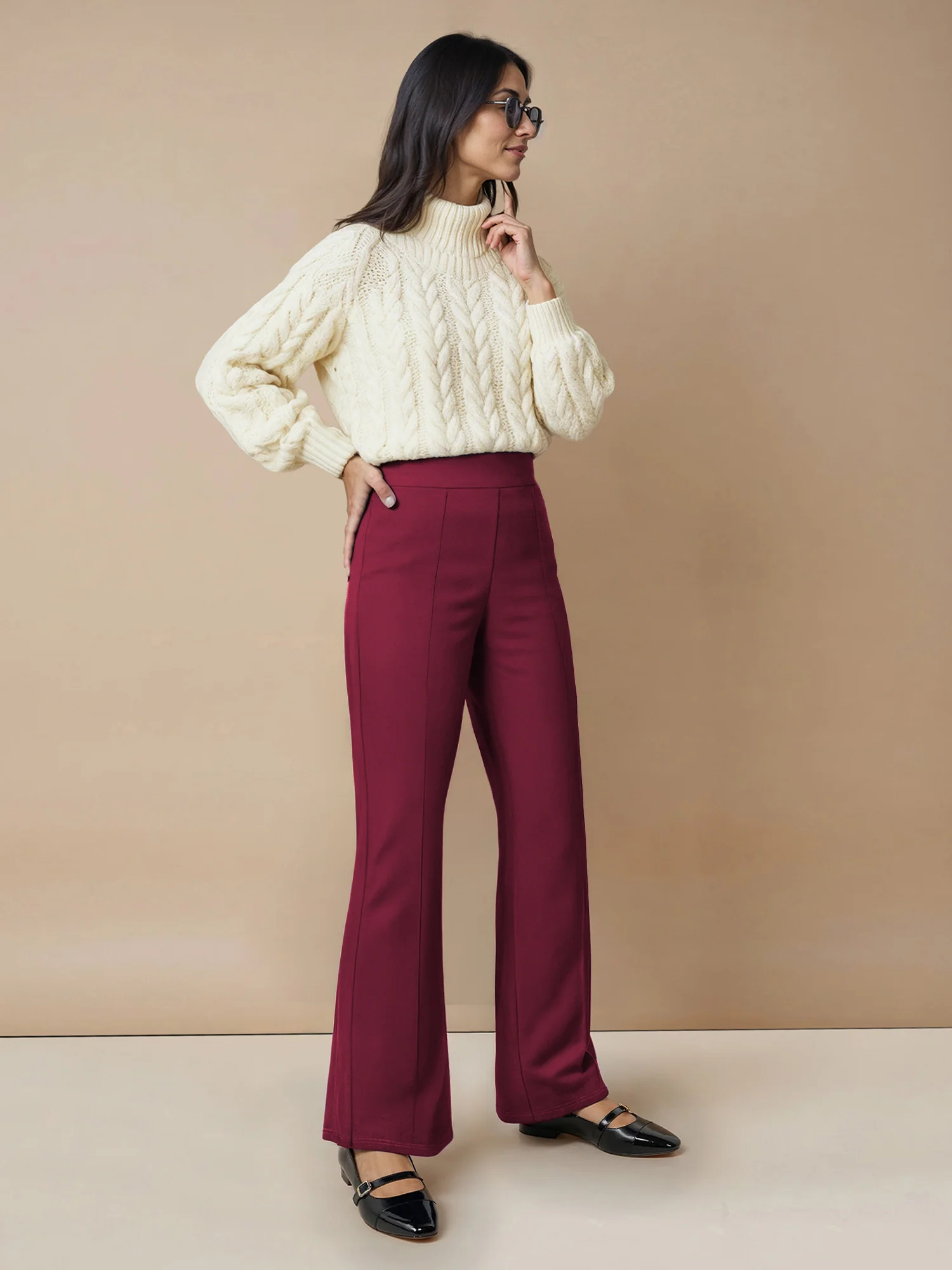 Petite Ponte Bootcut High Rise Pant - Image 3