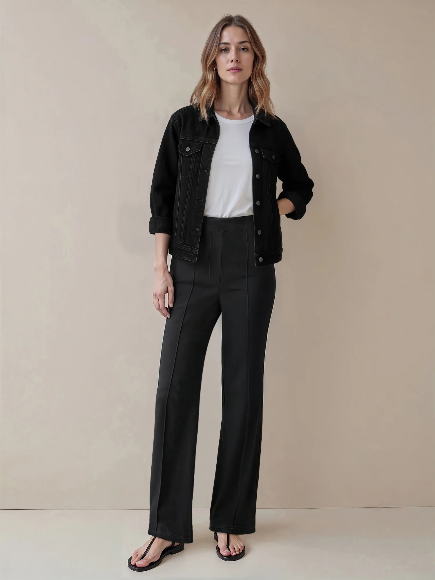 Petite Ponte Bootcut High Rise Pant - Image 8