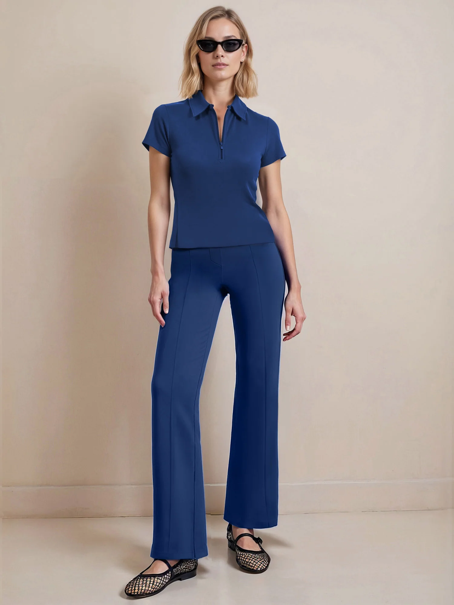 Petite Ponte Bootcut Mid Rise Pant - Image 2