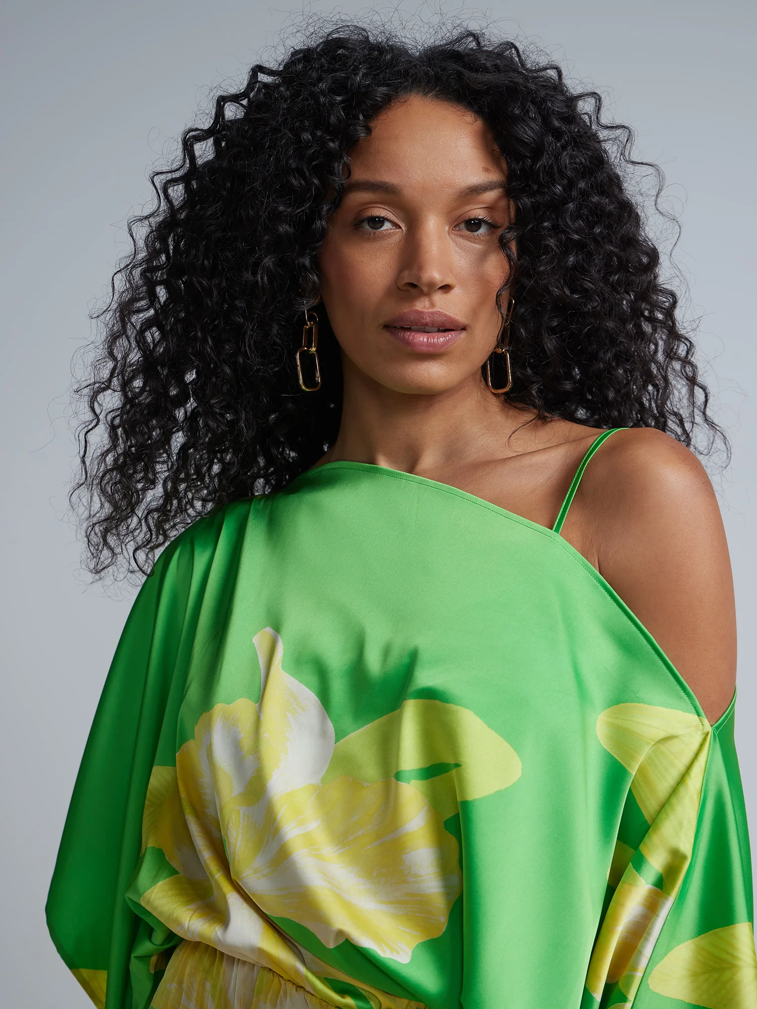 Petite Printed One Shoulder Jumpsuit - Image 4
