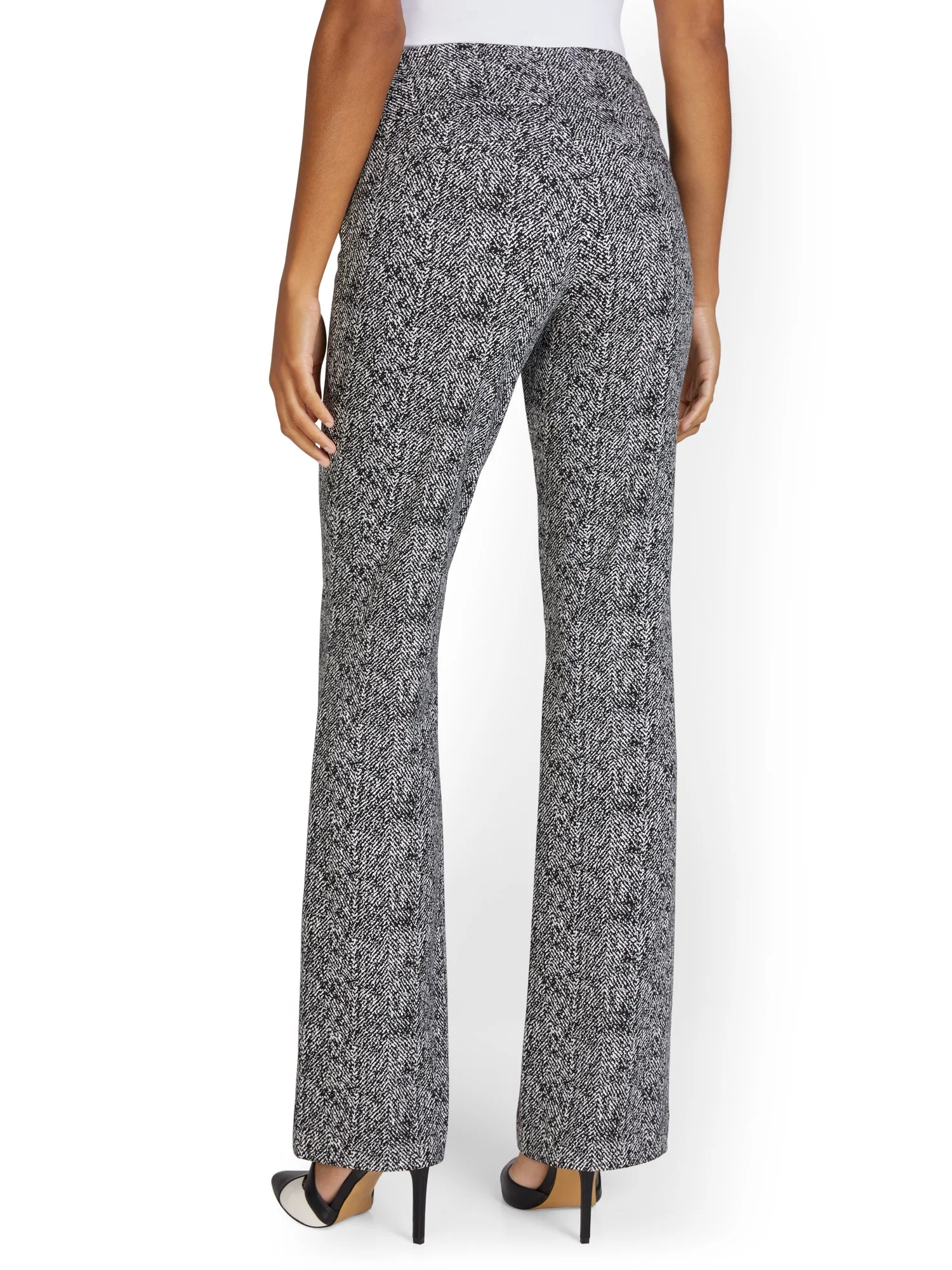 Petite Pull-On Crosshatch Bootcut Ponte Pant - Superflex - Image 3