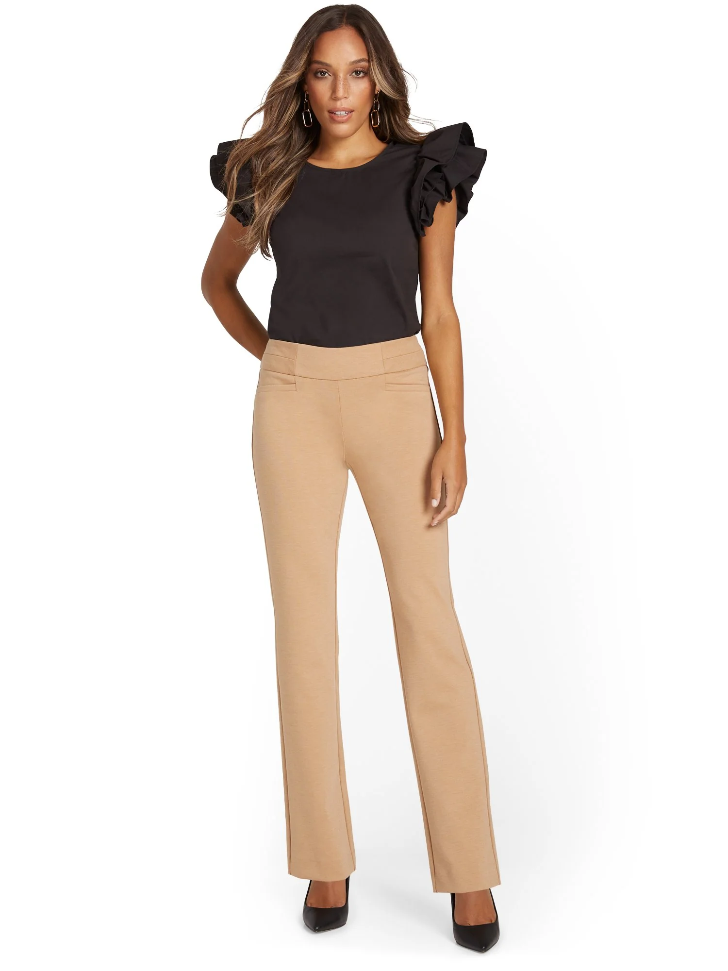Petite Pull-On Straight-Leg Ponte Pant - Superflex - Image 4
