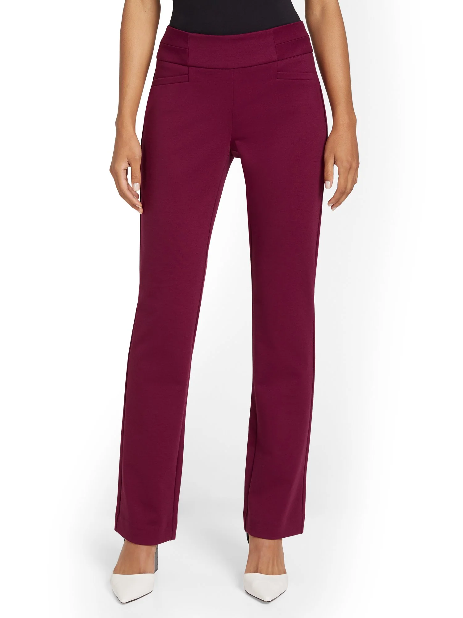 Petite Pull-On Straight-Leg Ponte Pant - Superflex - Image 22