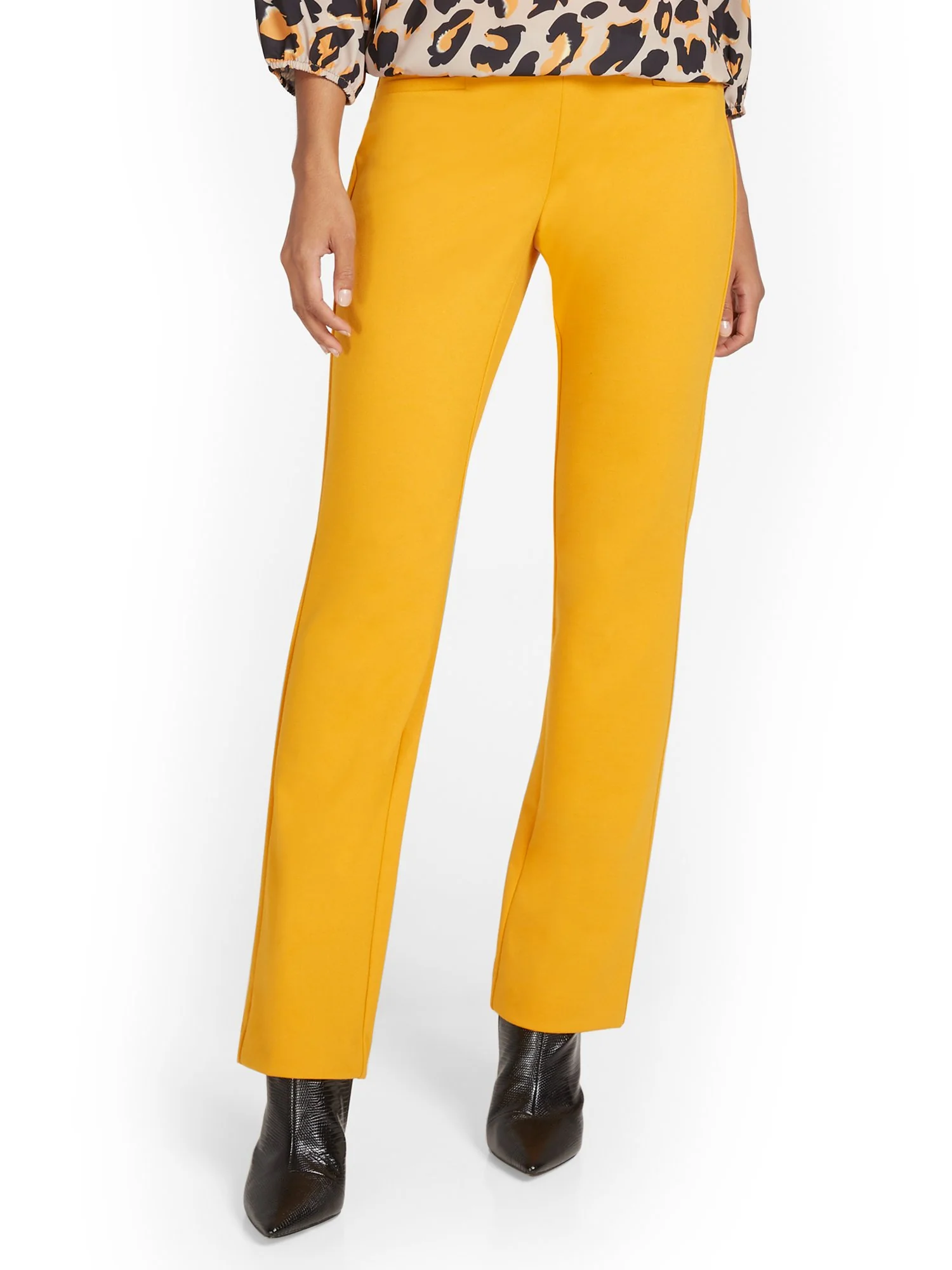 Petite Pull-On Straight-Leg Ponte Pant - Superflex - Image 25