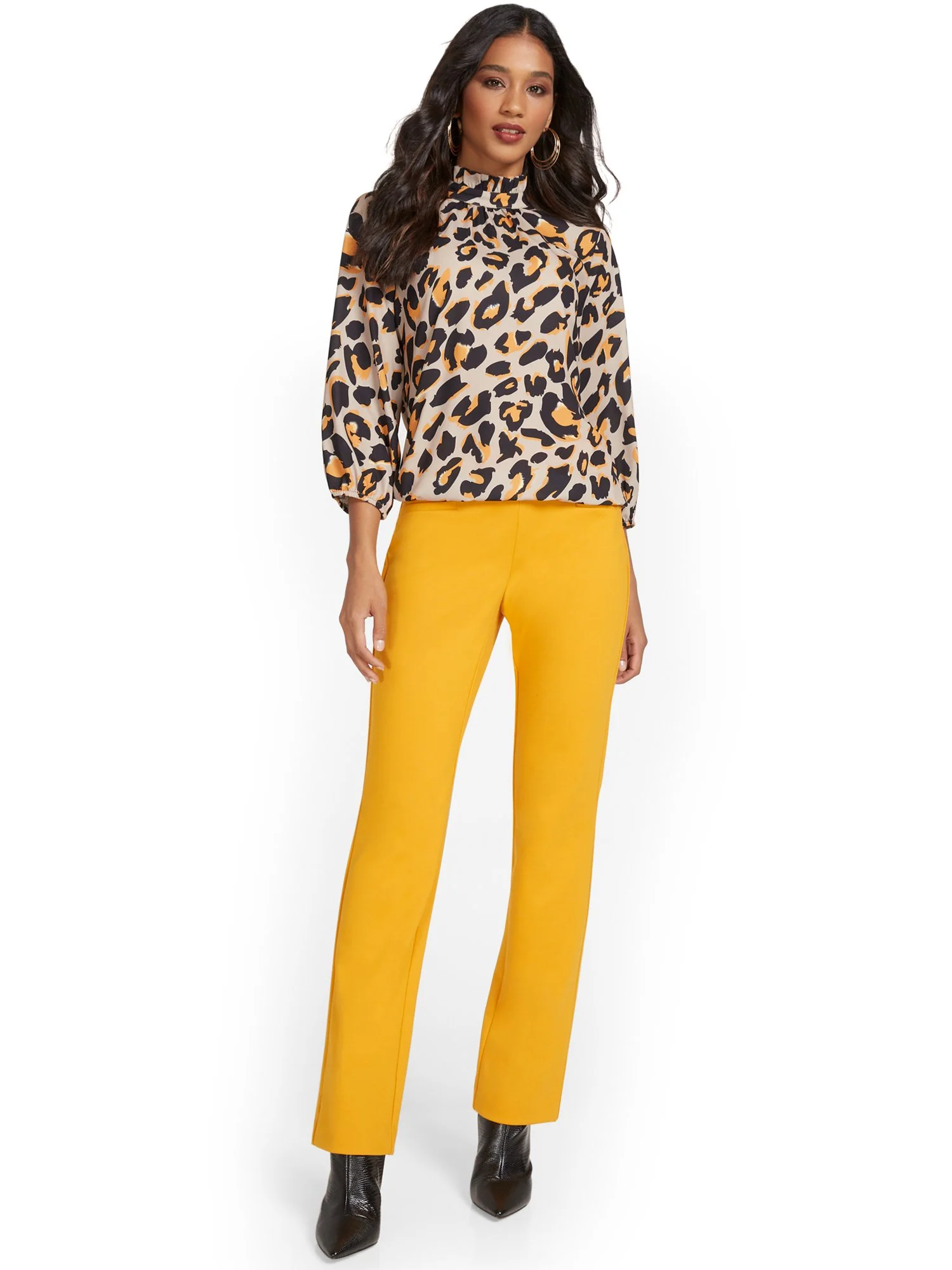 Petite Pull-On Straight-Leg Ponte Pant - Superflex - Image 26