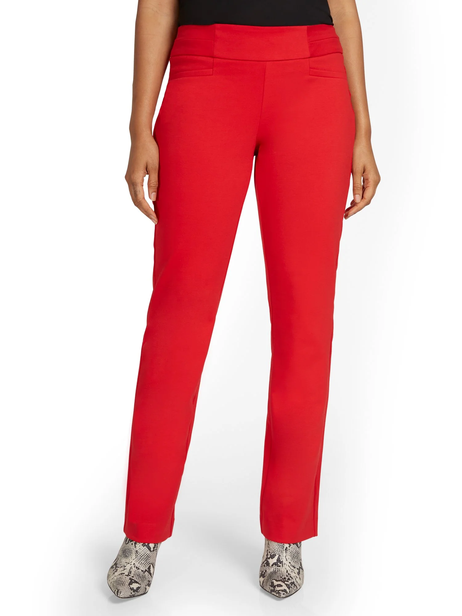 Petite Pull-On Straight-Leg Ponte Pant - Superflex - Image 9