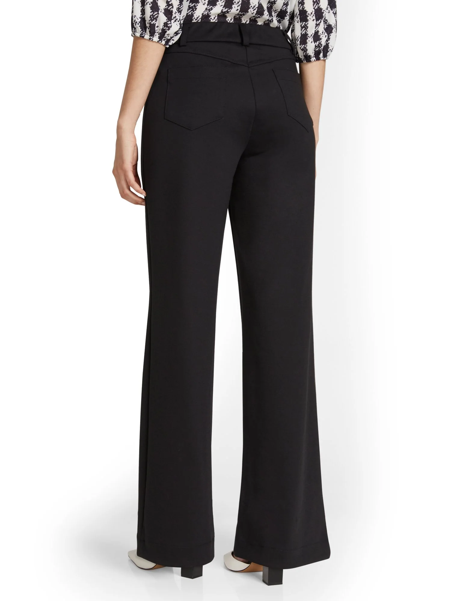 Petite Pull-On Wide-Leg Ponte Pant - Superflex - Image 3