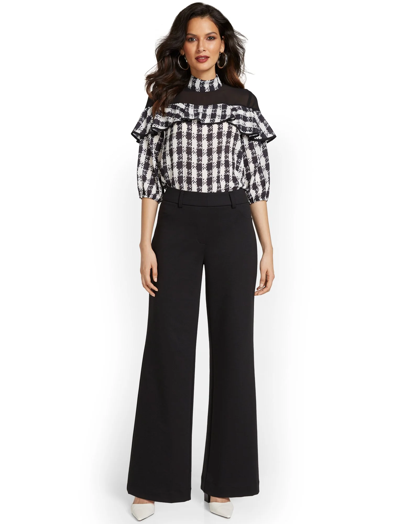 Petite Pull-On Wide-Leg Ponte Pant - Superflex - Image 4