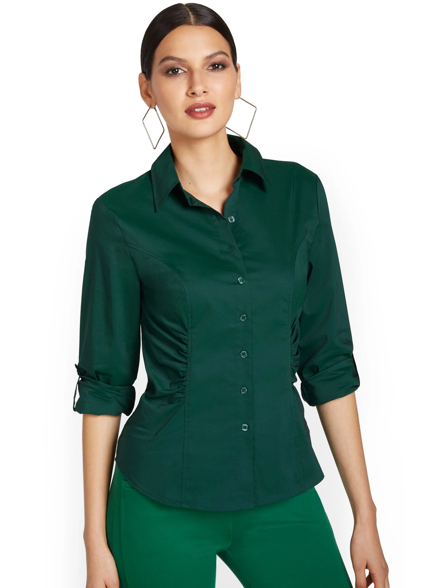 Petite Ruched-Waist Madison Shirt - Image 11