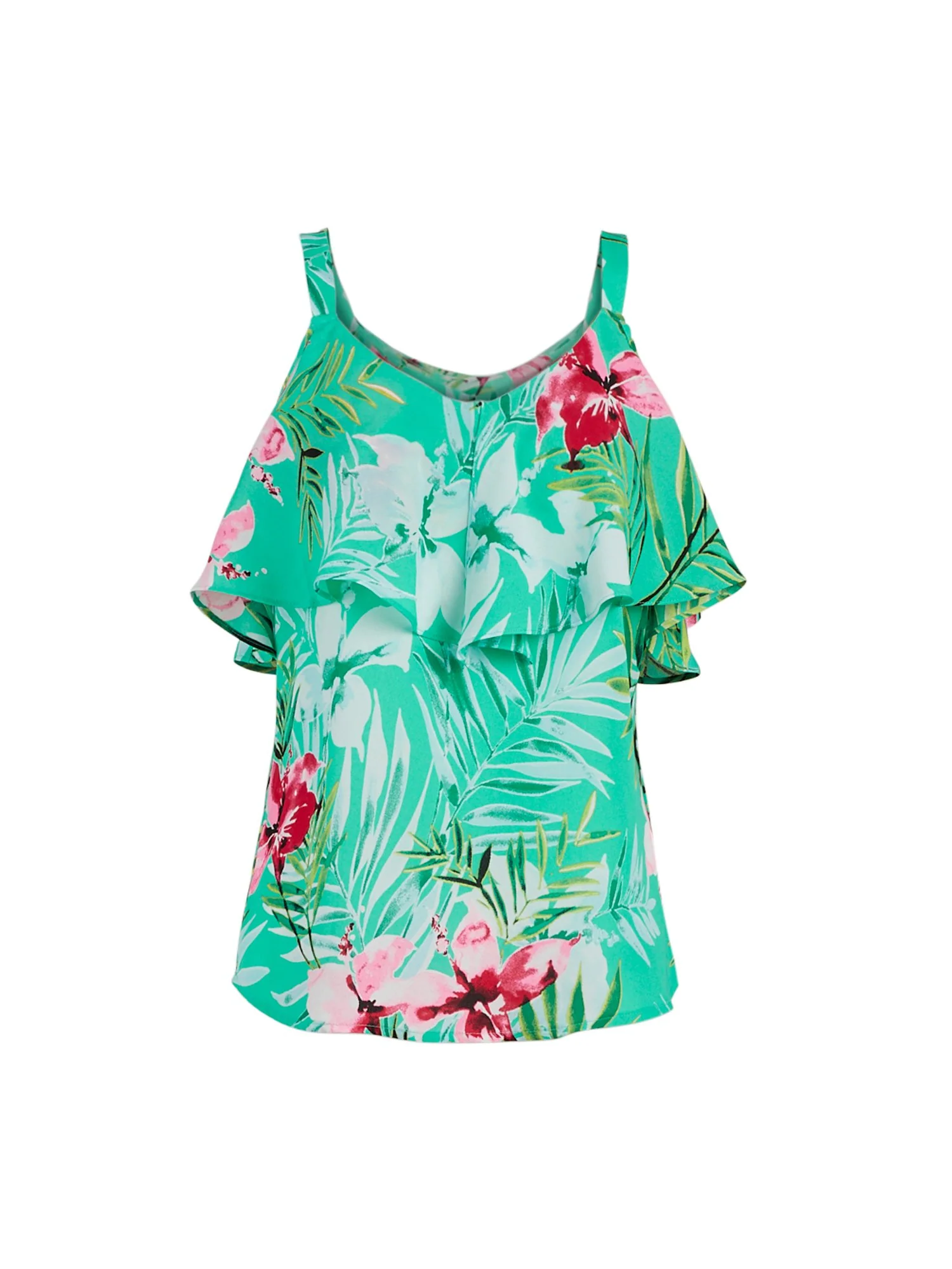 Petite Ruffled Cold-Shoulder Top -7th Avenue - Image 10