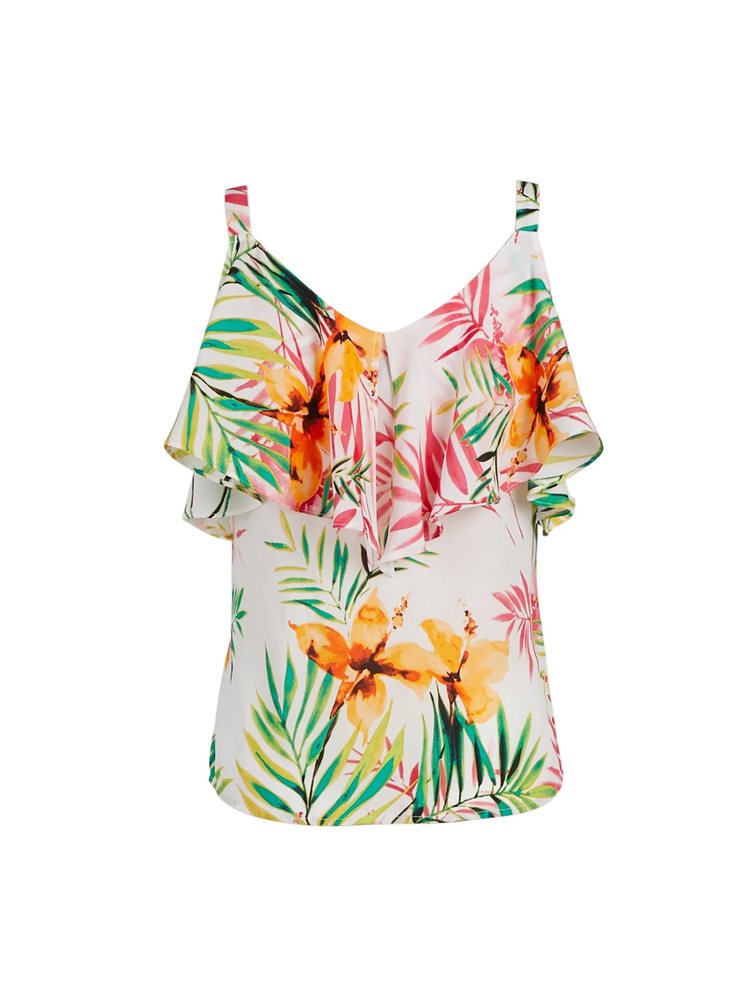 Petite Ruffled Cold-Shoulder Top -7th Avenue - Image 7