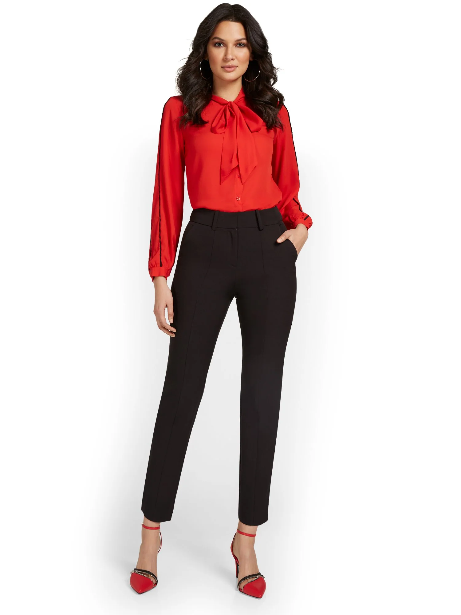 Petite Seamed Straight-Leg Ankle Pant - Image 4