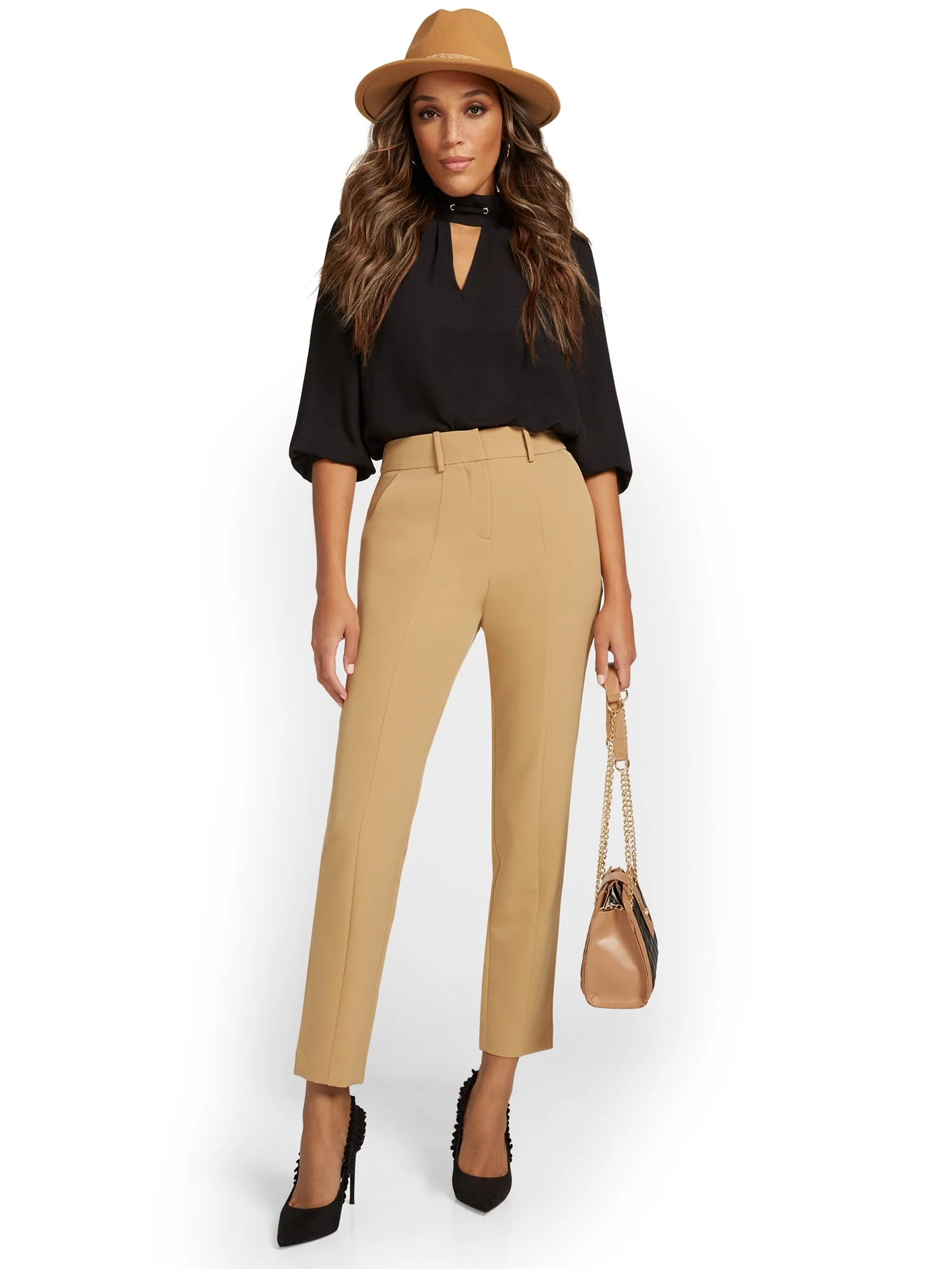 Petite Seamed Straight-Leg Ankle Pant - Image 8